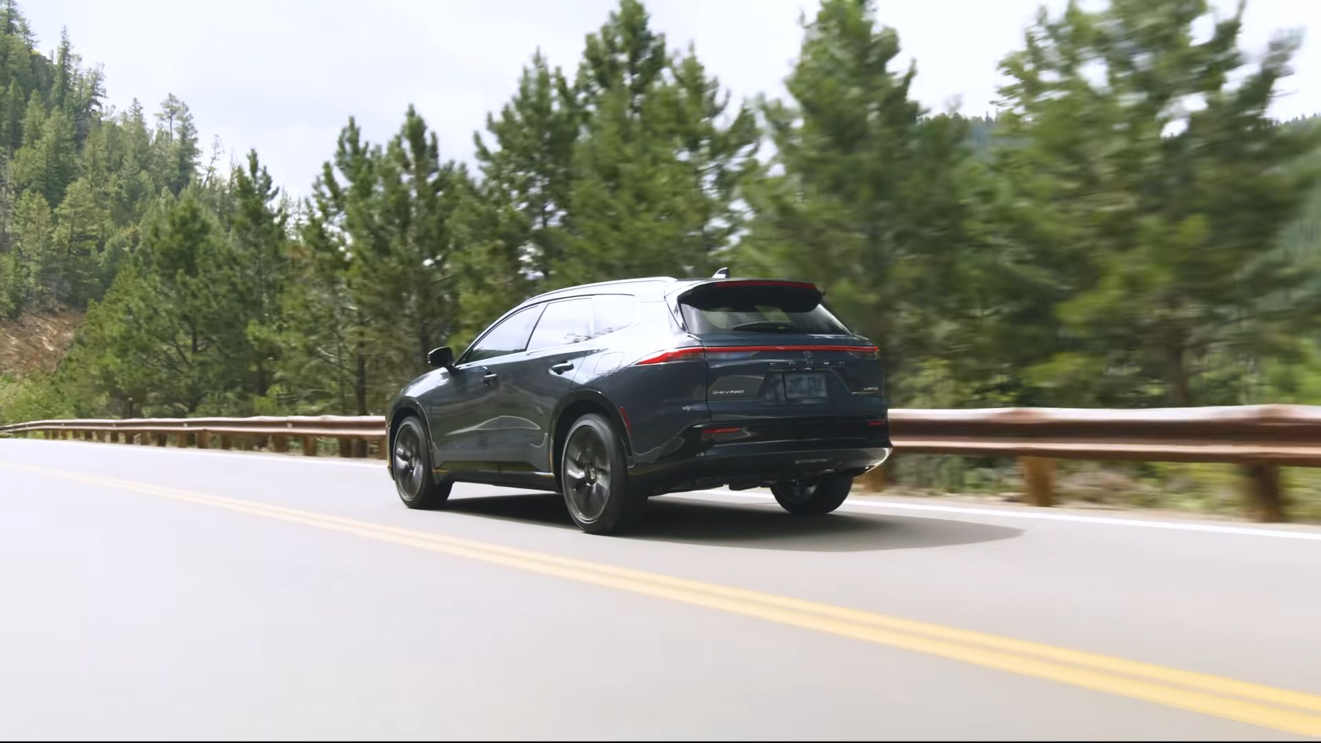 2025 Toyota Crown Signia rear 3/4 action shot