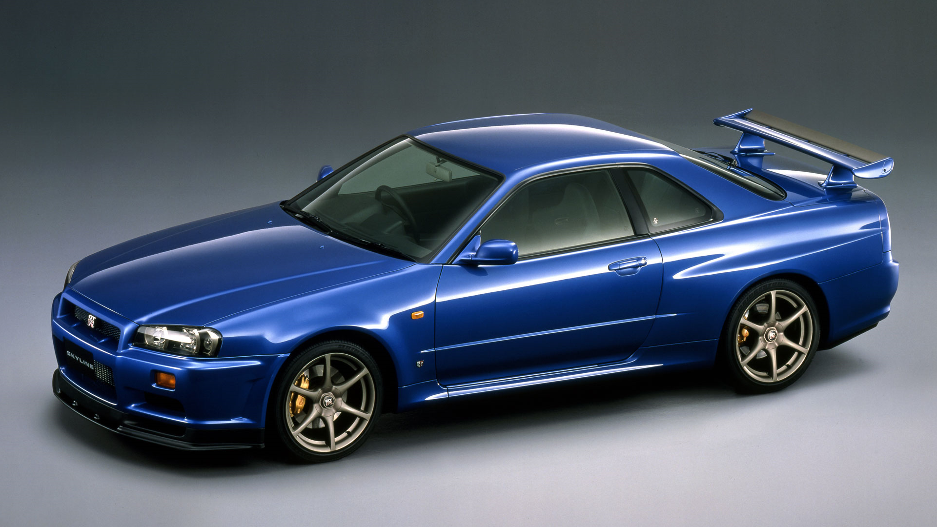 Blue 1999 Nissan Skyline GT-R still