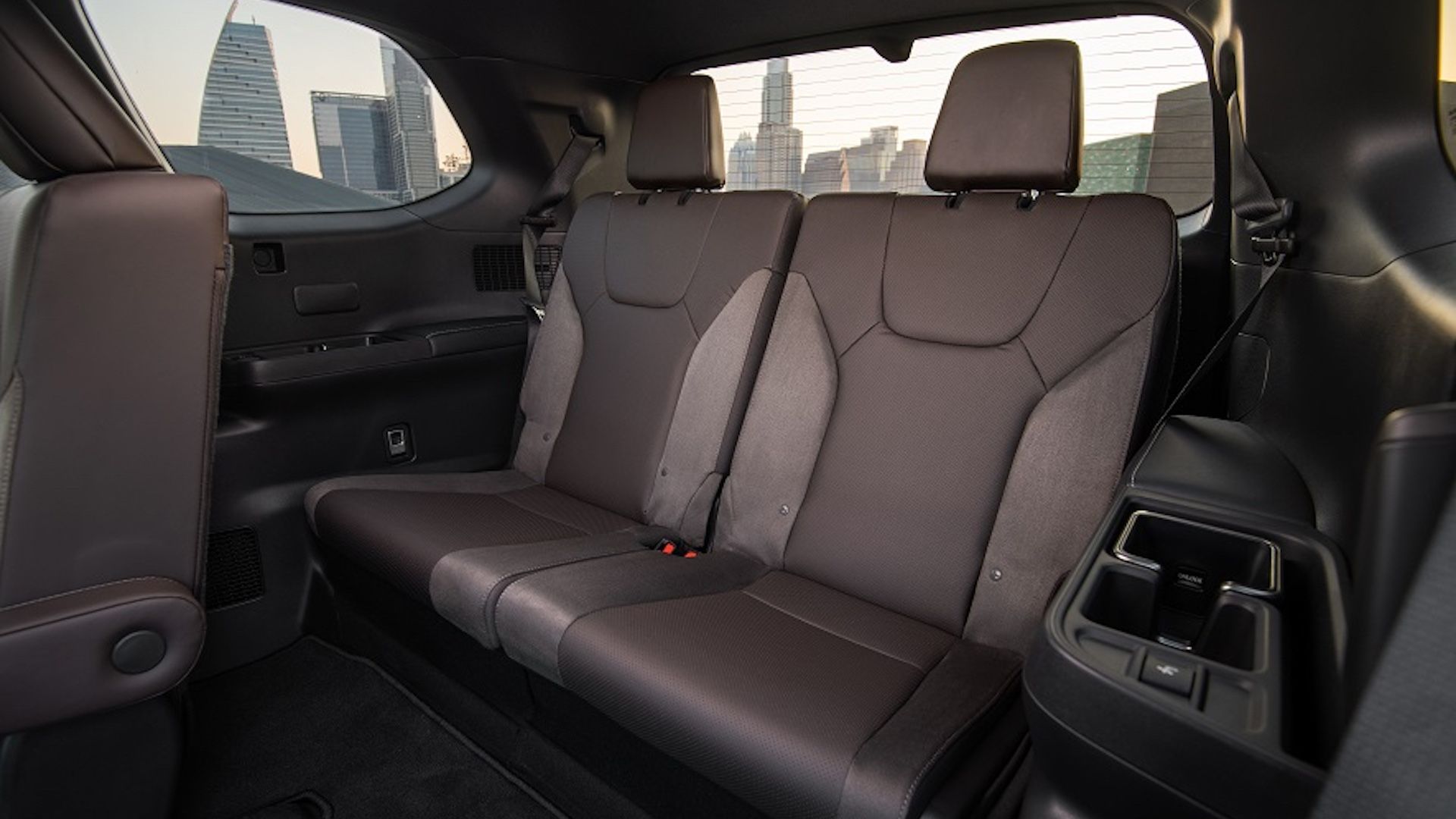 2024 Lexus TX 550h+ third row with brown leather