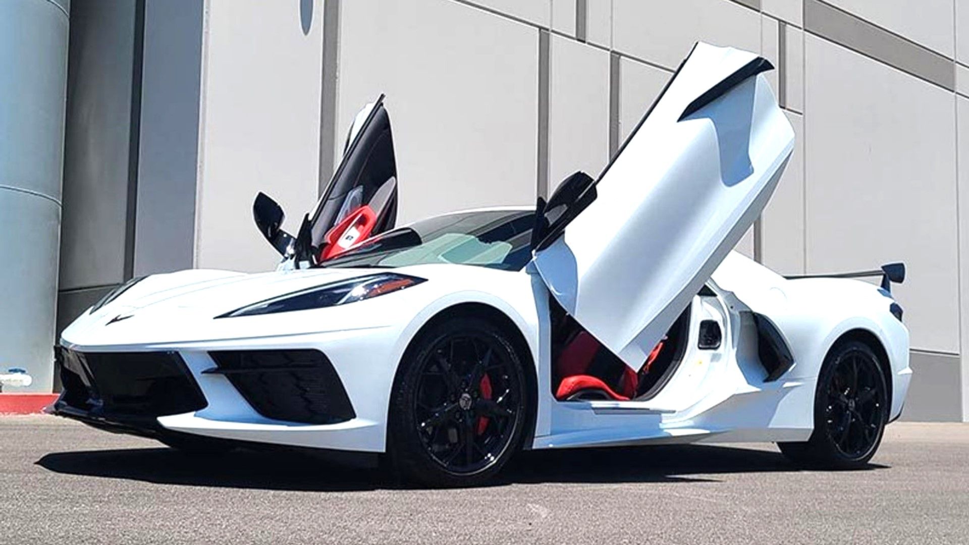 C8 Corvette with vertical-opening doors