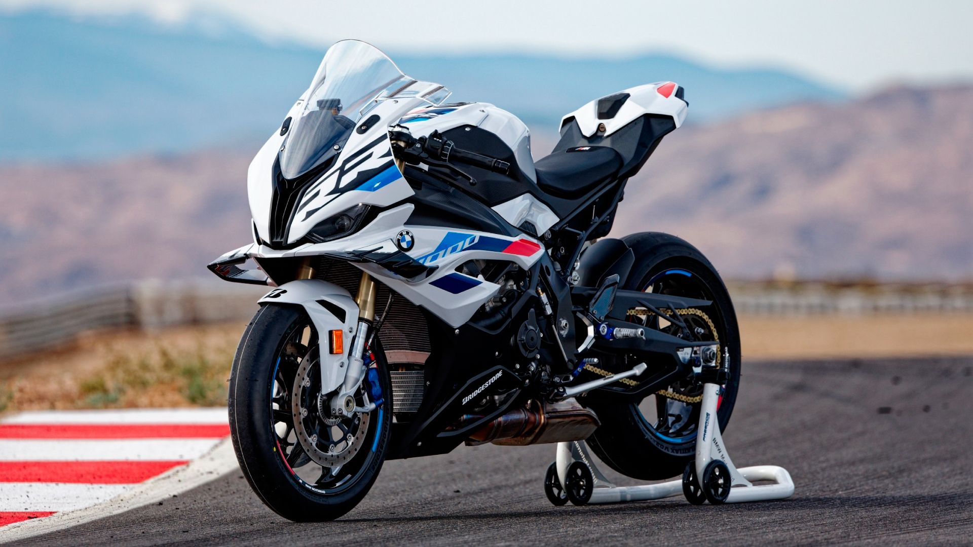 BMW S 1000 RR on the centerstand