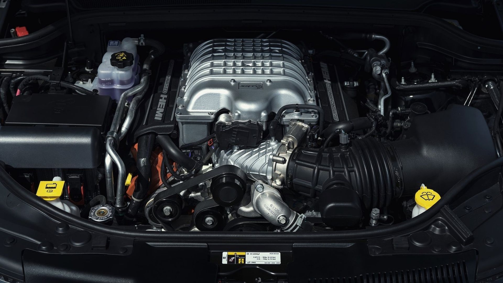 Dodge Durango SRT Supercharger Engine Hood Open 