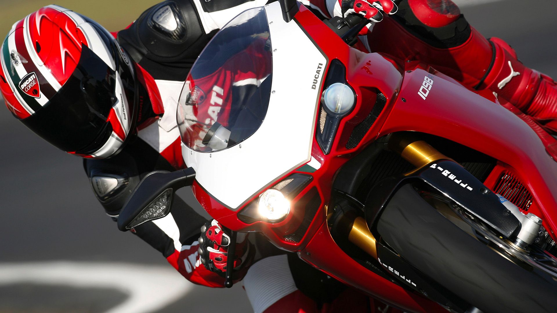 Ducati 1098 front action shot