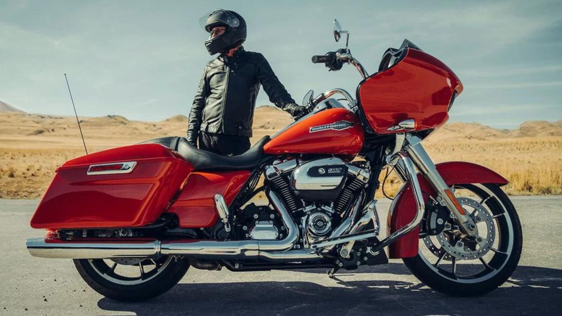 Red Harley-Davidson Road Glide with Milwaukee-Eight 107 engine