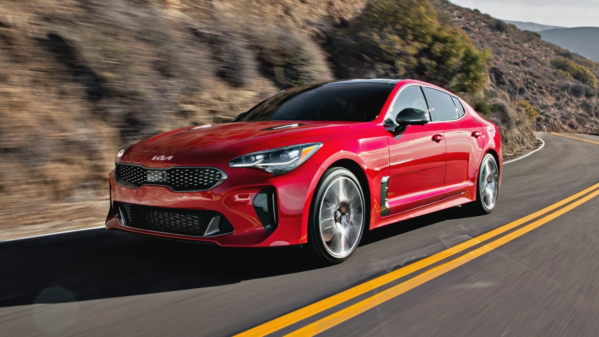 Red 2022 Kia Stinger GT