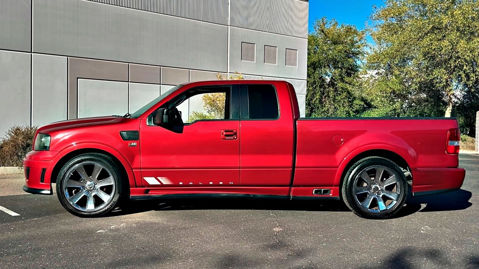 Red 2007 Ford F-150 Saleen Pickup
