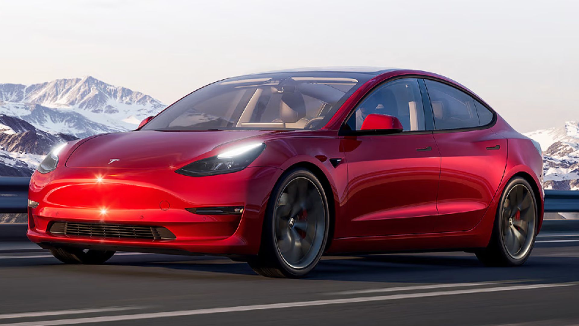 Red 2023 Tesla Model 3 Performance