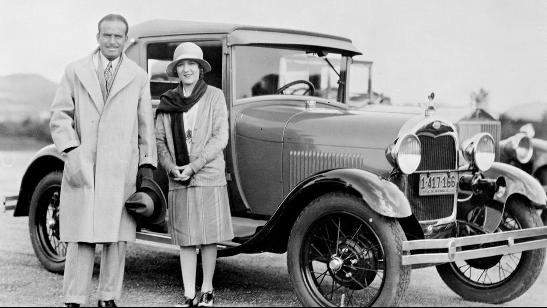 1928 Ford Model A black and white