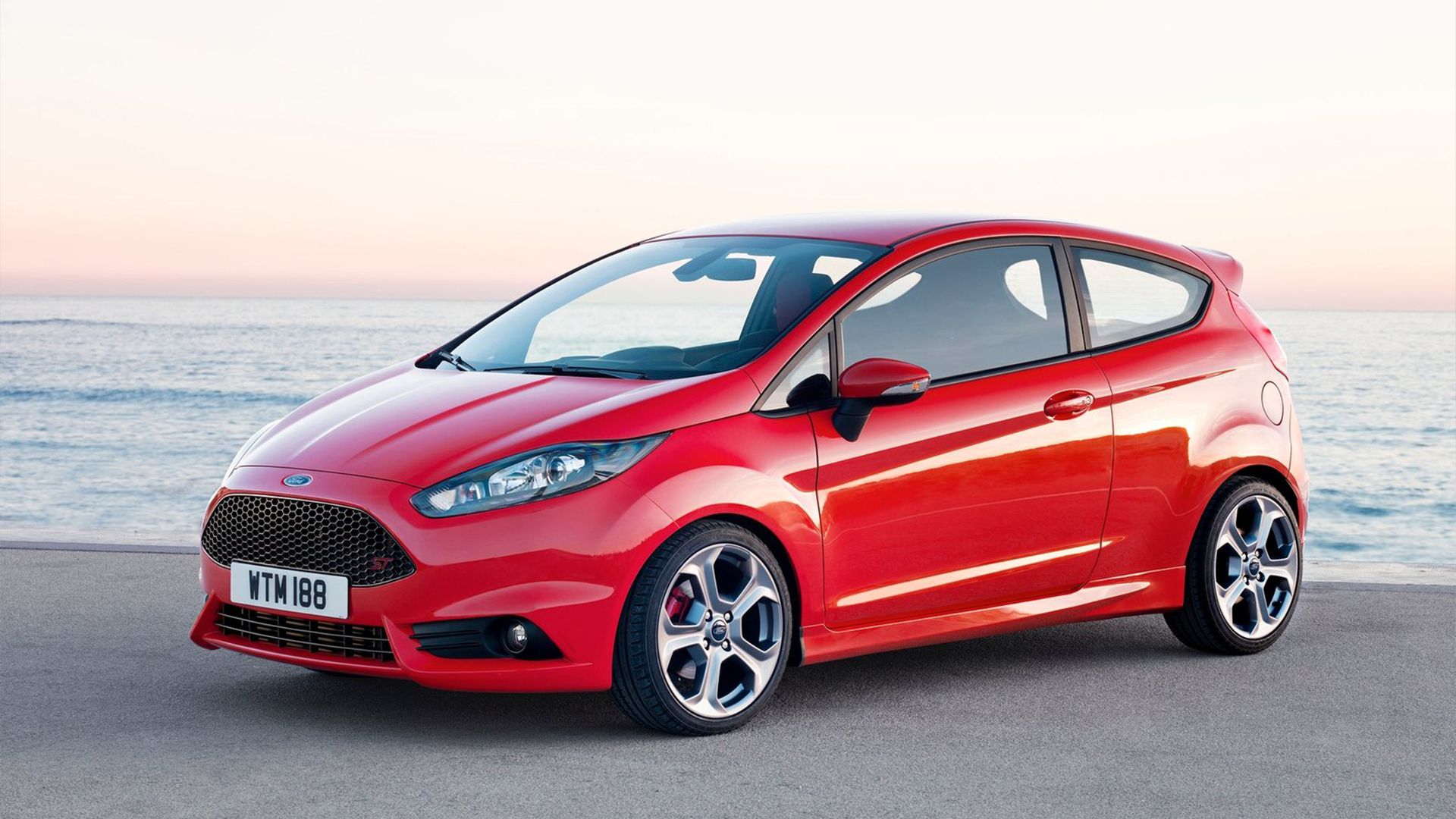 2015 red Ford Fiesta ST 