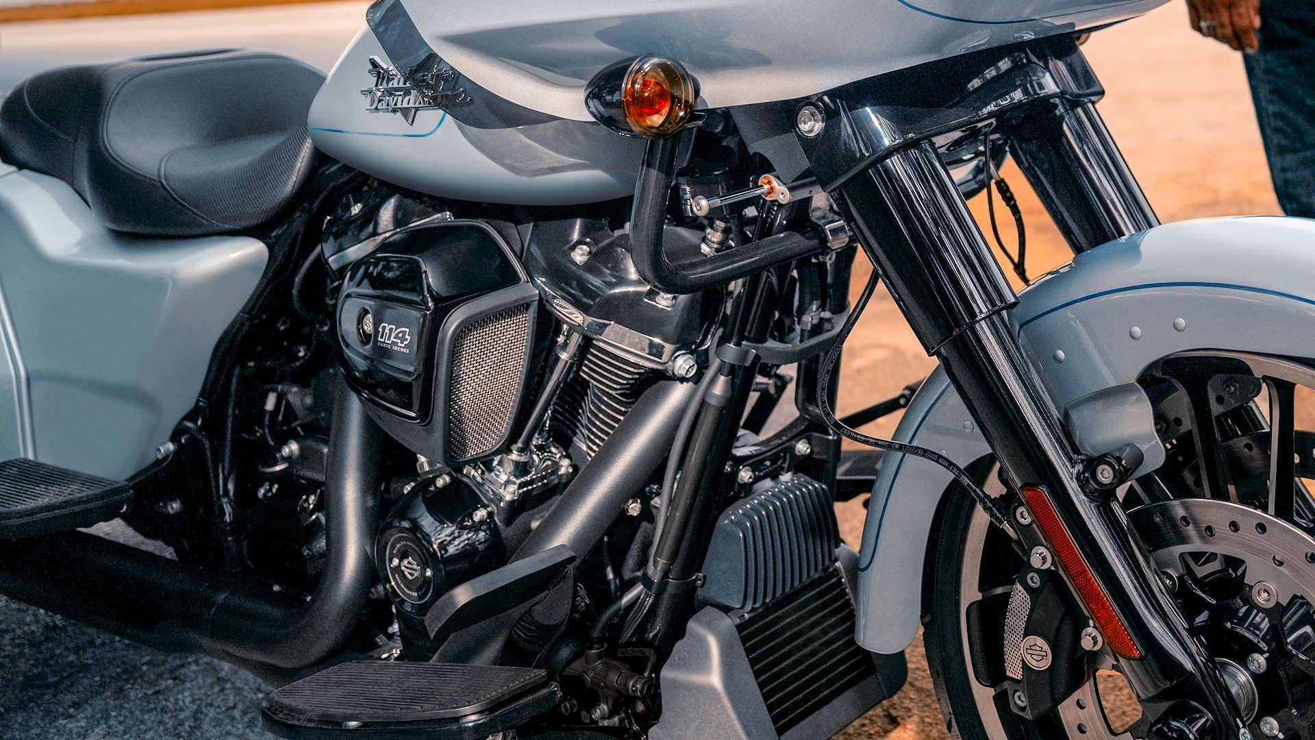 2024 Harley-Davidson Road Glide 3 engine close-up detail