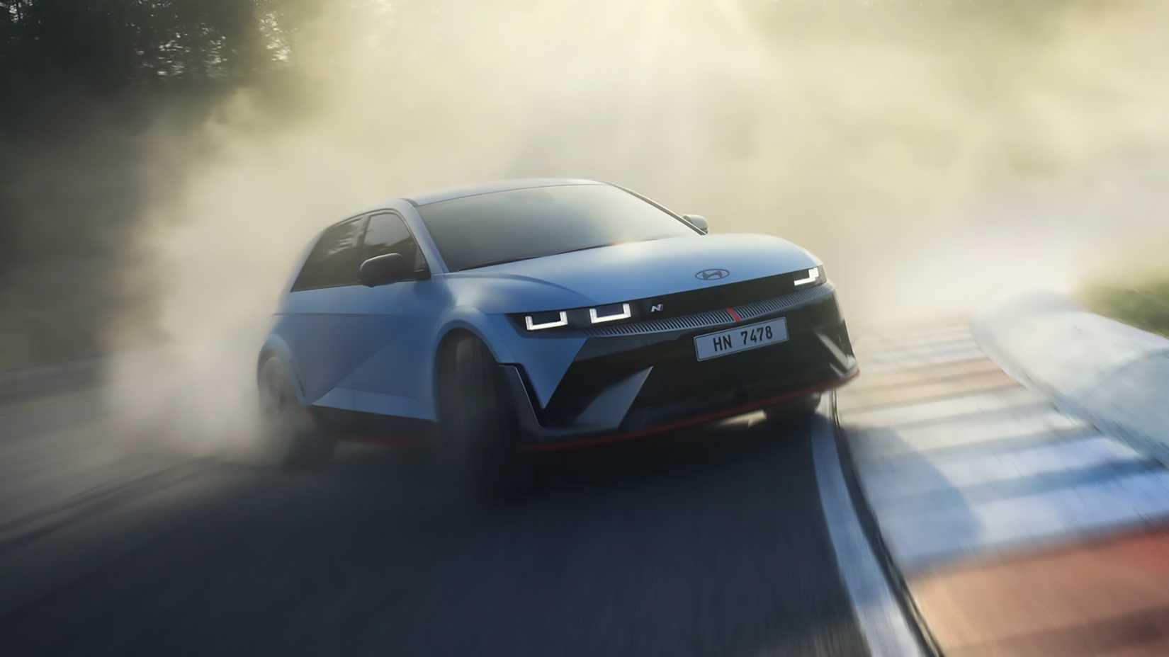 A Blue 2024 Hyundai Ioniq 5 N