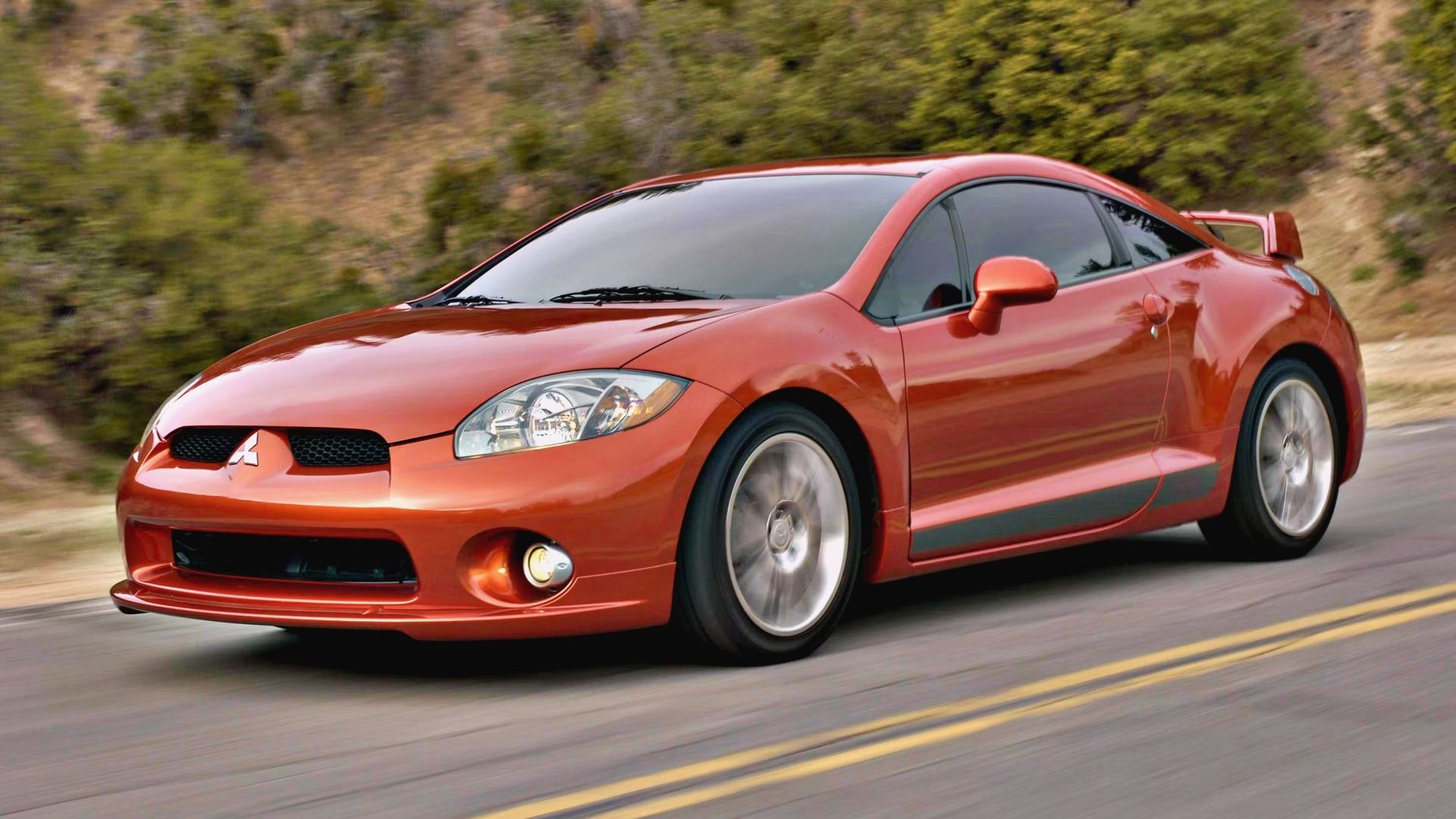 Orange 2008 Mitsubishi Eclipse