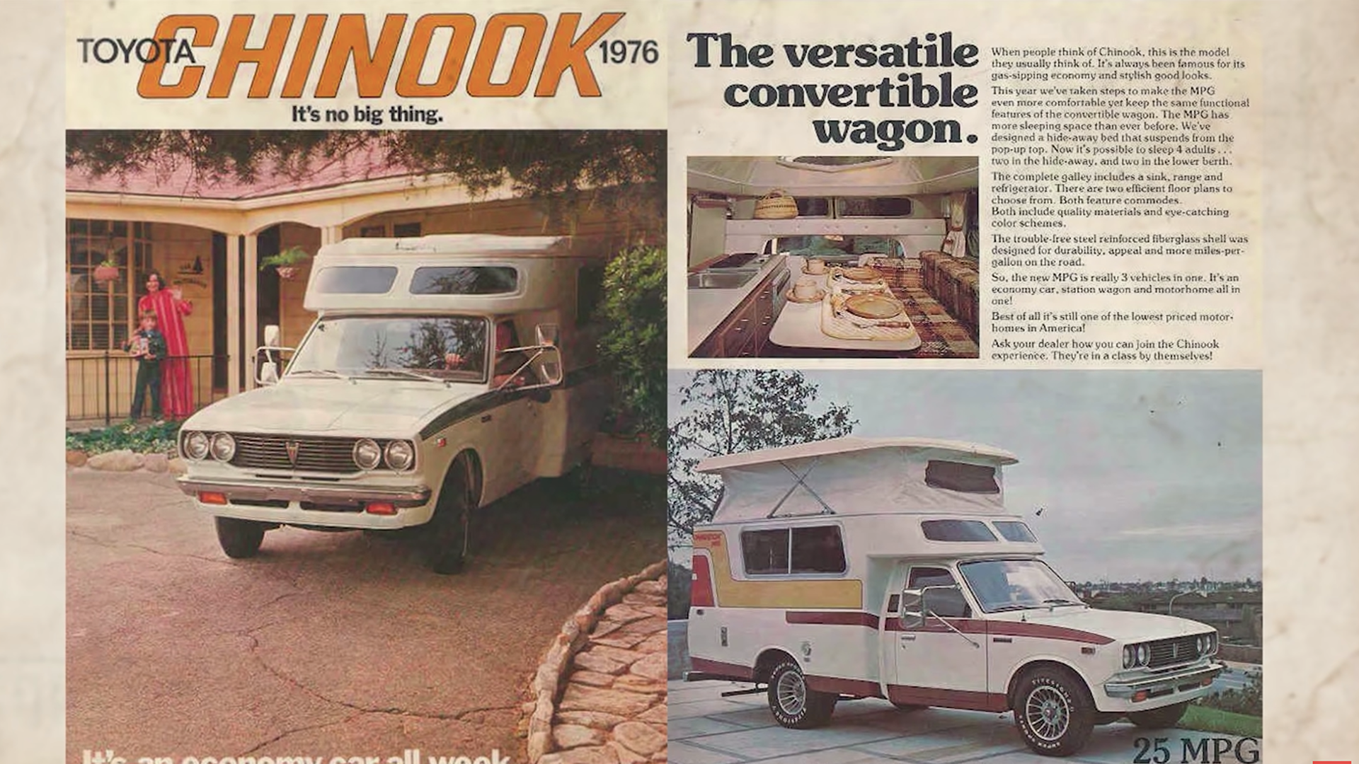 A newsprint of the 1976 Toyota Chinook 
