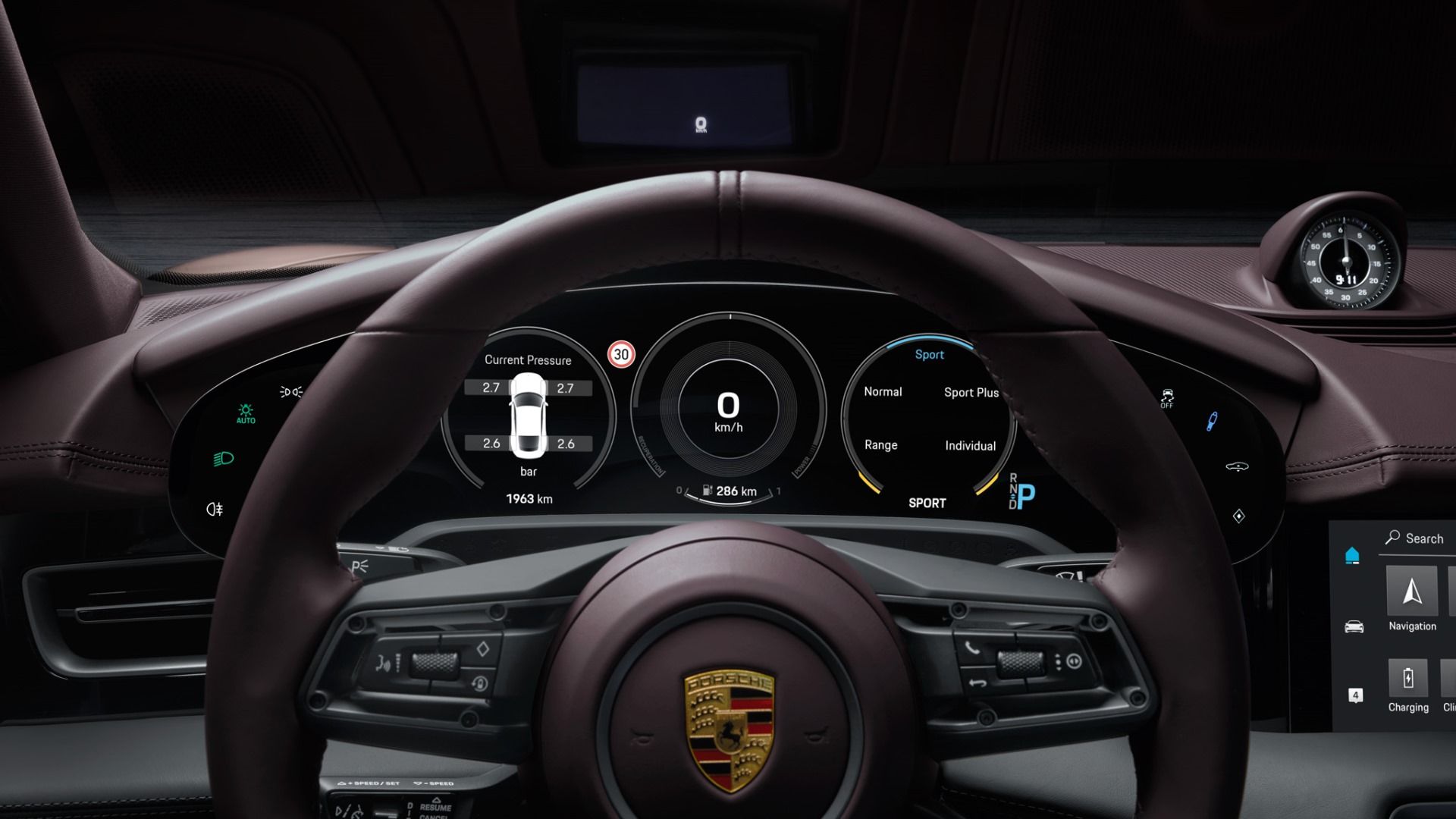 Porsche Taycan instrument cluster