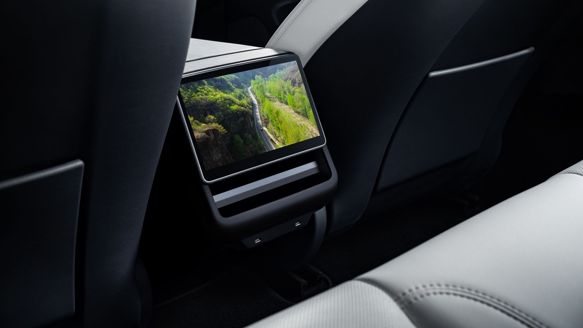 Tesla Model 3 rear screen