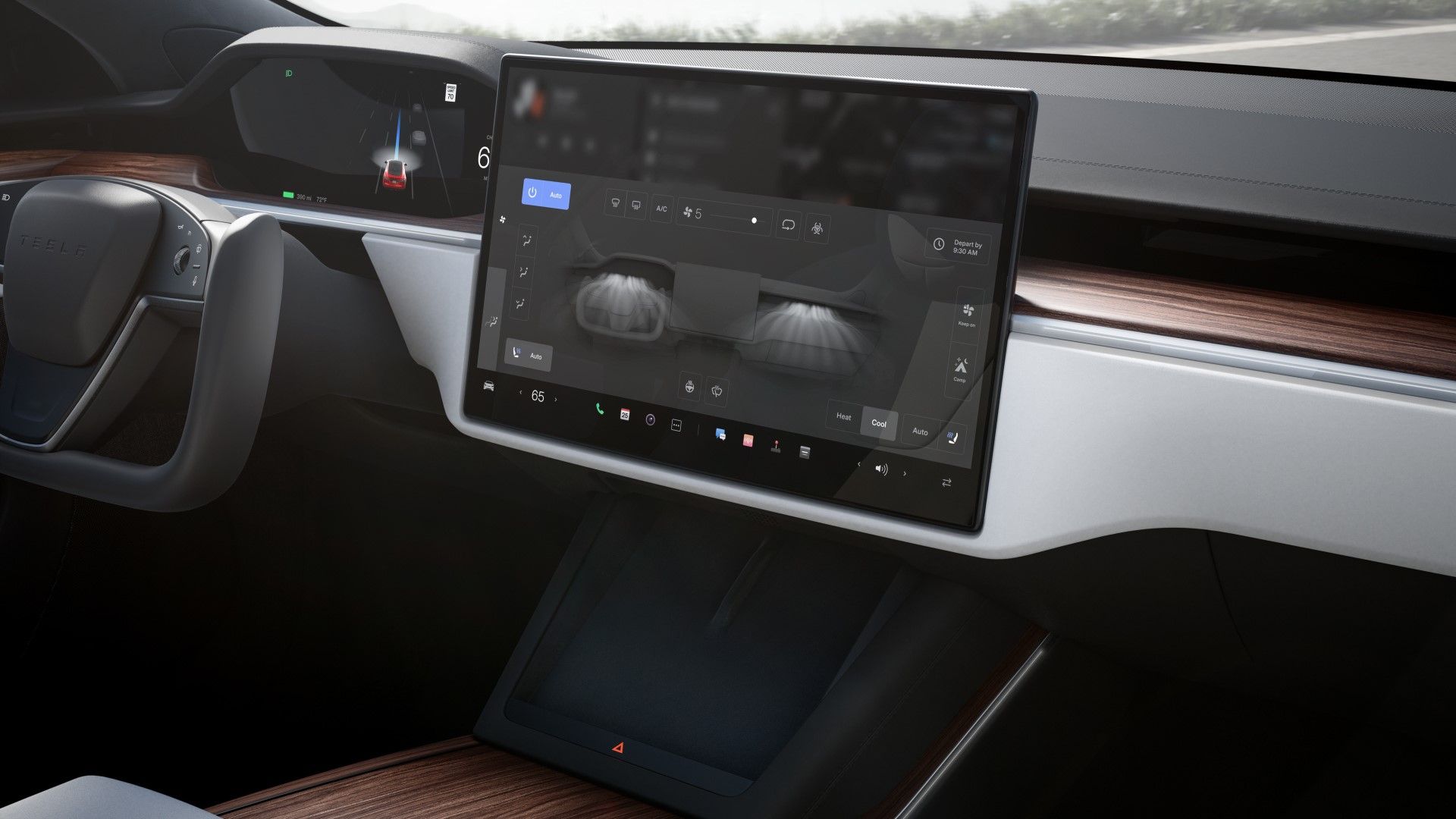 Tesla Model S infotainment screen
