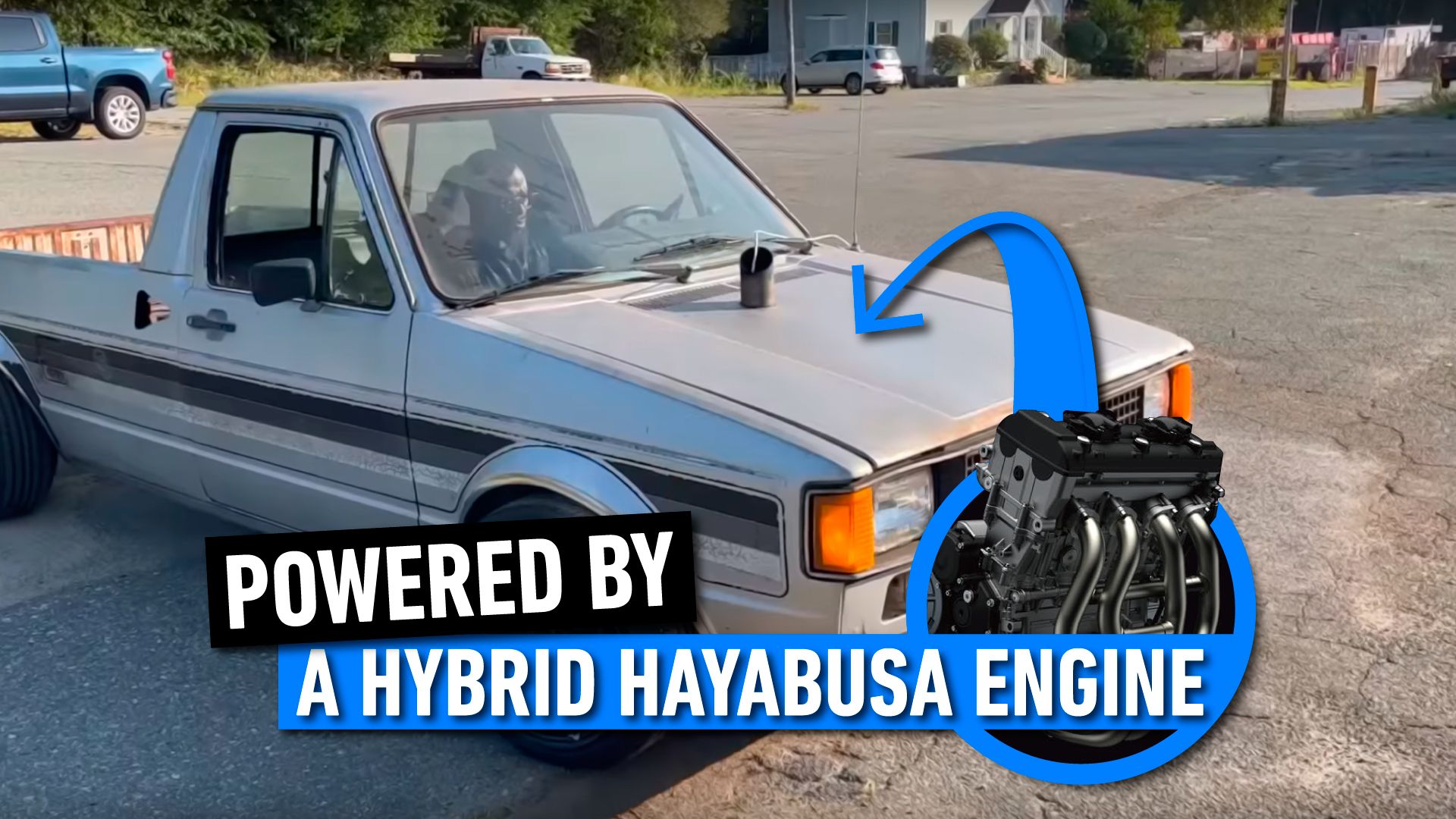 Volkswagen Rabbit Pickup With Hybrid Hayabusa Engine