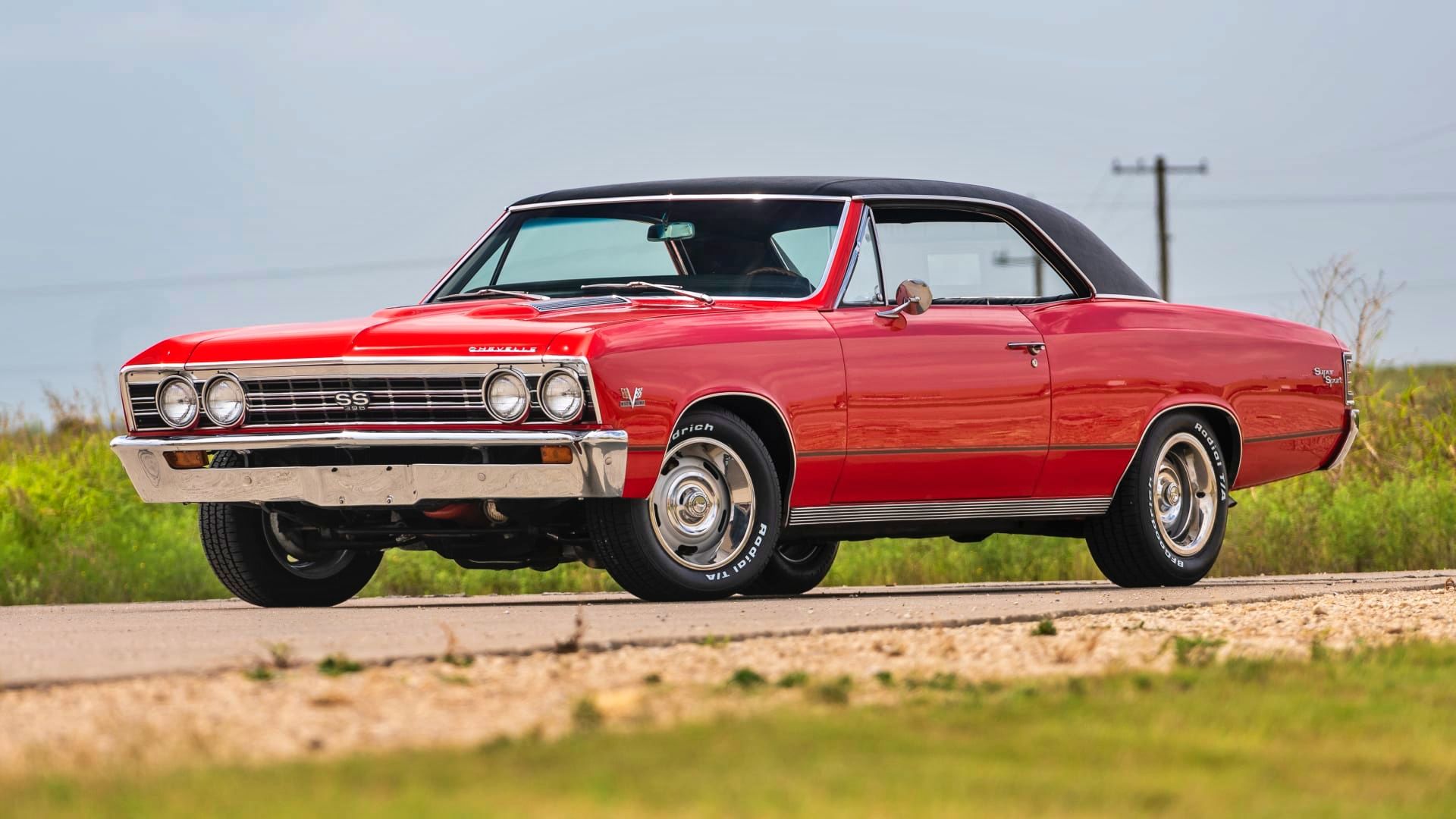 Red 1967 Chevrolet Chevelle SS