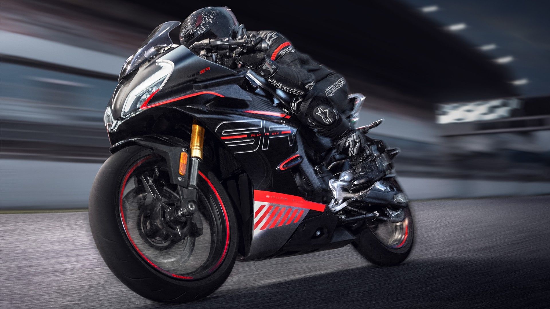 2023 CFMoto 450SR Action Left