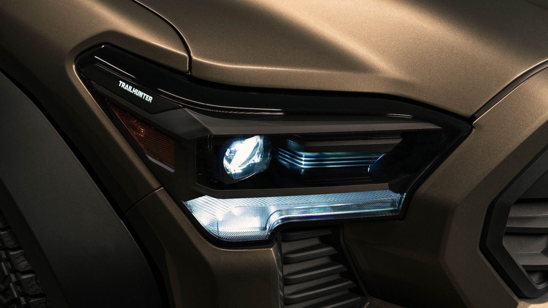 2024 Toyota Tacoma lights close up studio image