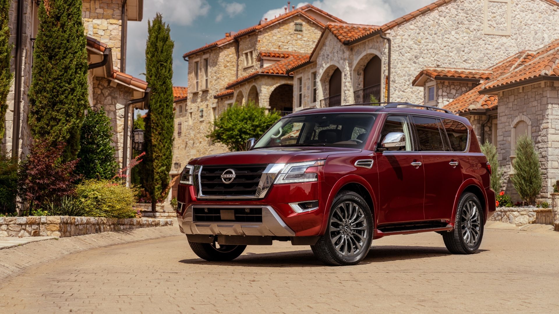 Front 3/4 shot of the 2024 Nissan Armada