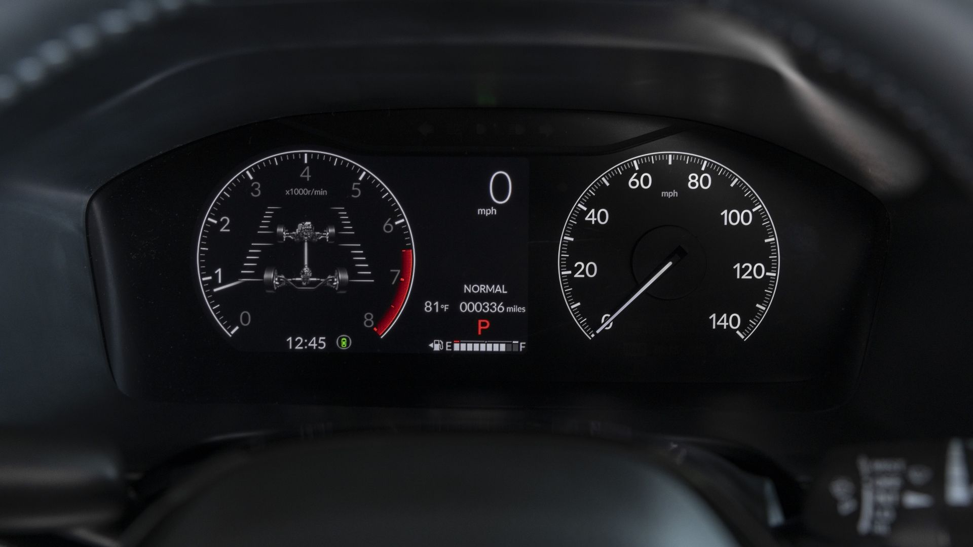 Close up of the driver's gauges in a 2023 Honda CR-V 