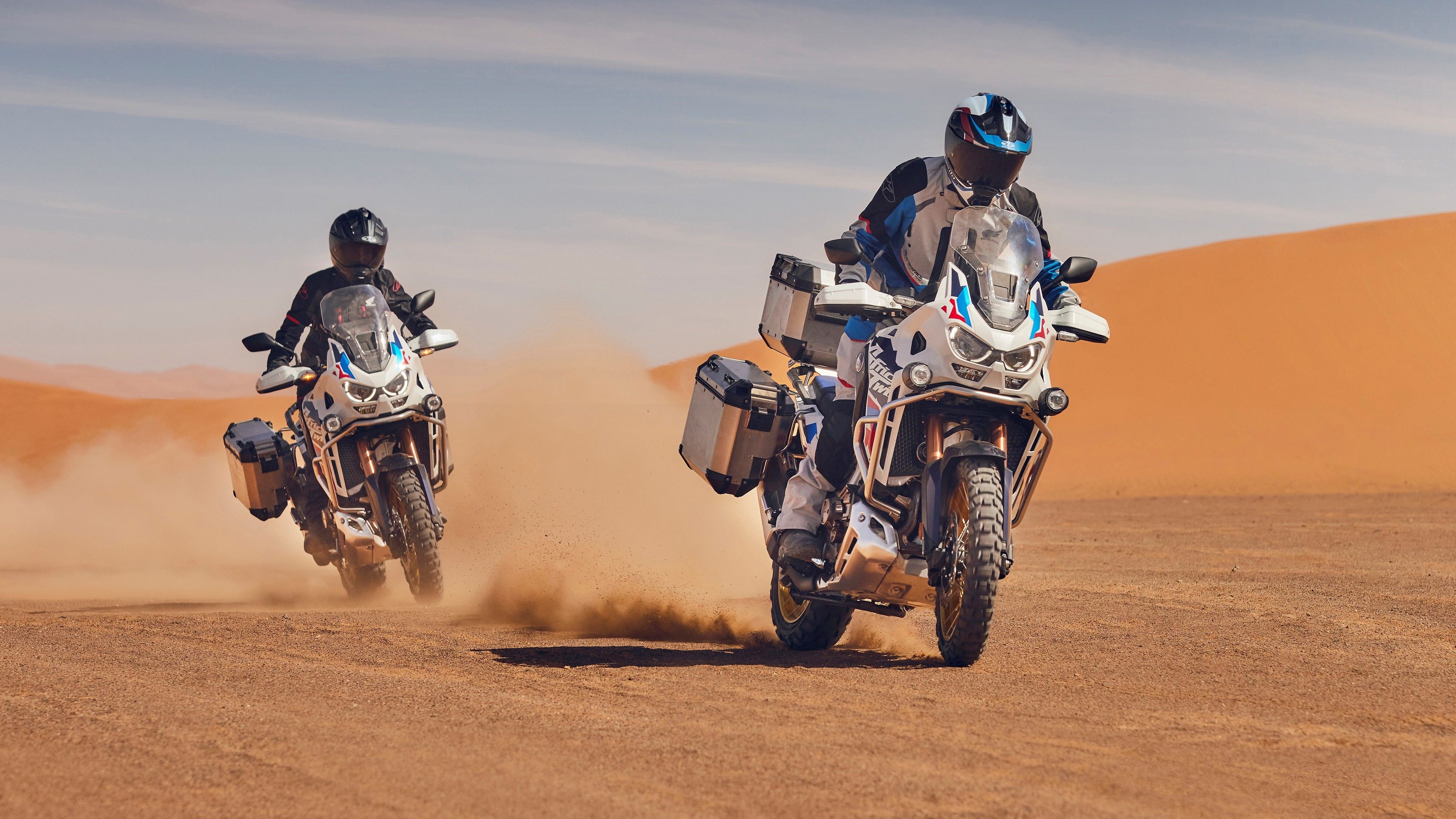 2024 Honda Africa Twin Adventure Sports Pearl White Action