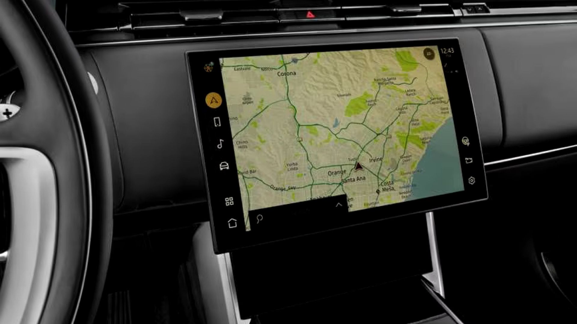 2024 Land Rover Range Rover central display showing navigation system