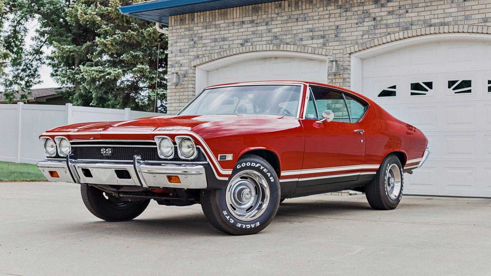 Red 1968 Chevrolet Chevelle SS
