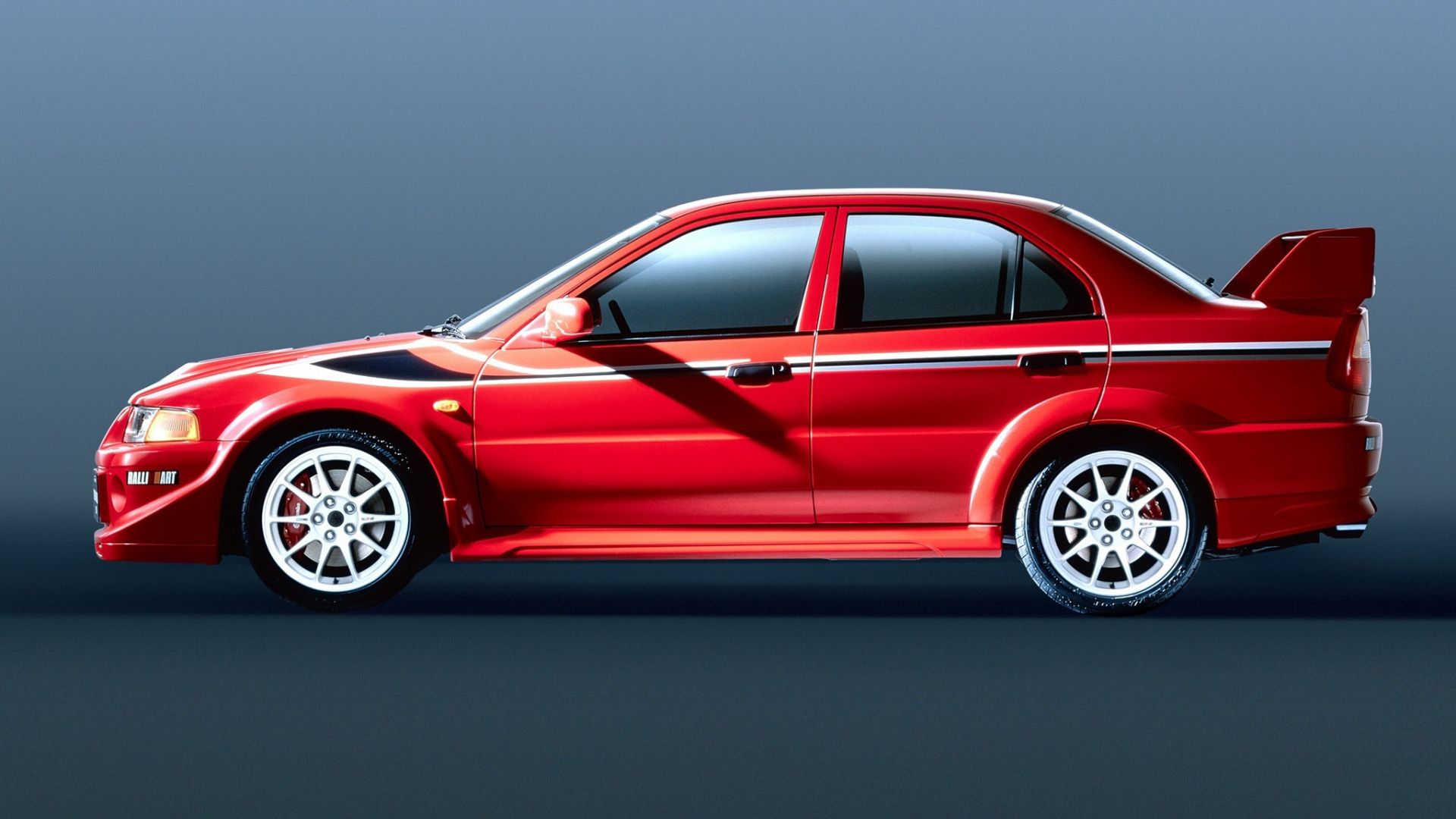 Red Mitsubishi Lancer GSR Evolution VI Tommi Makinen Edition