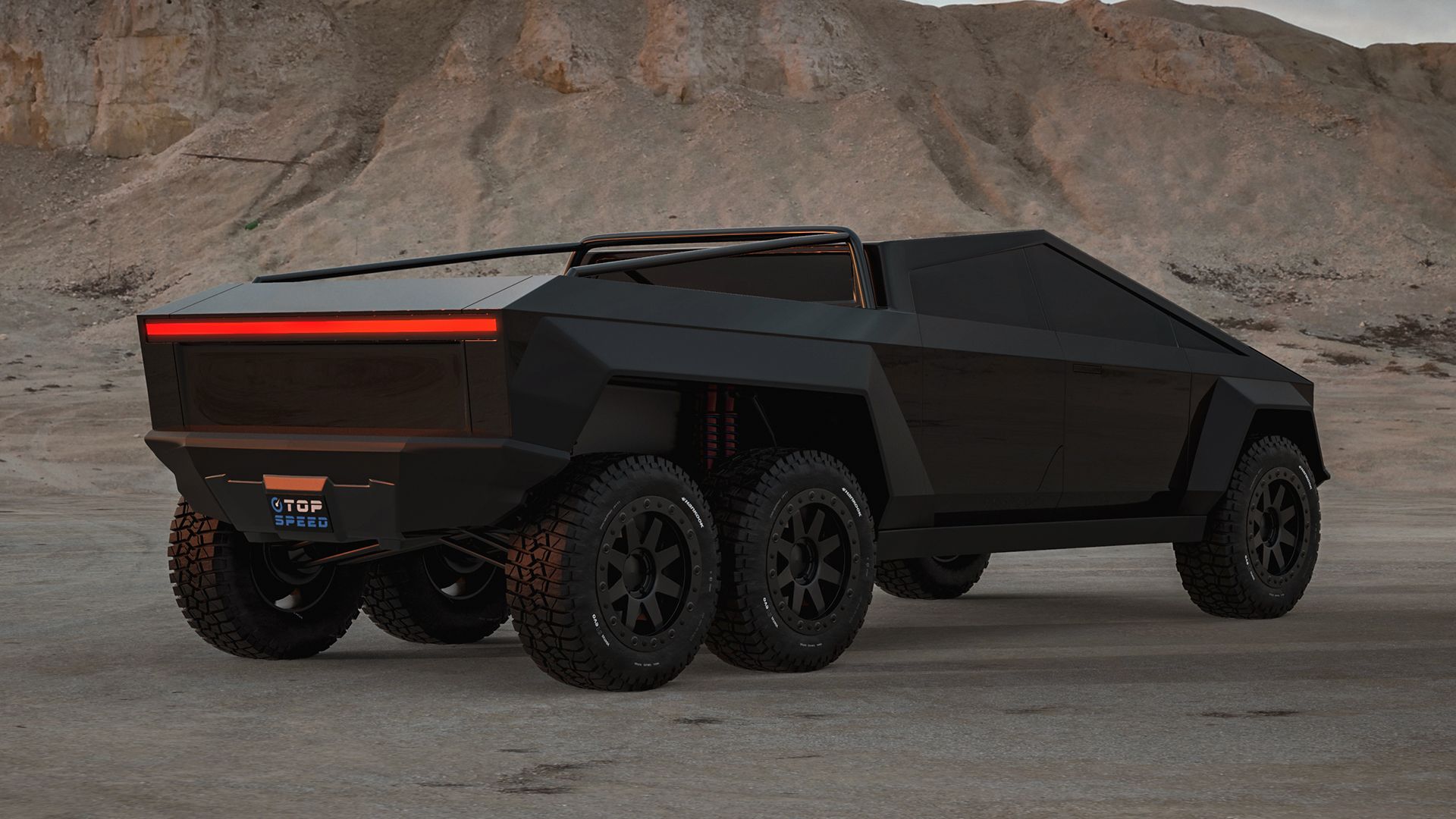 Exclusive Rendering Reveals The 6x6 Tesla Cybertruck We Deserve