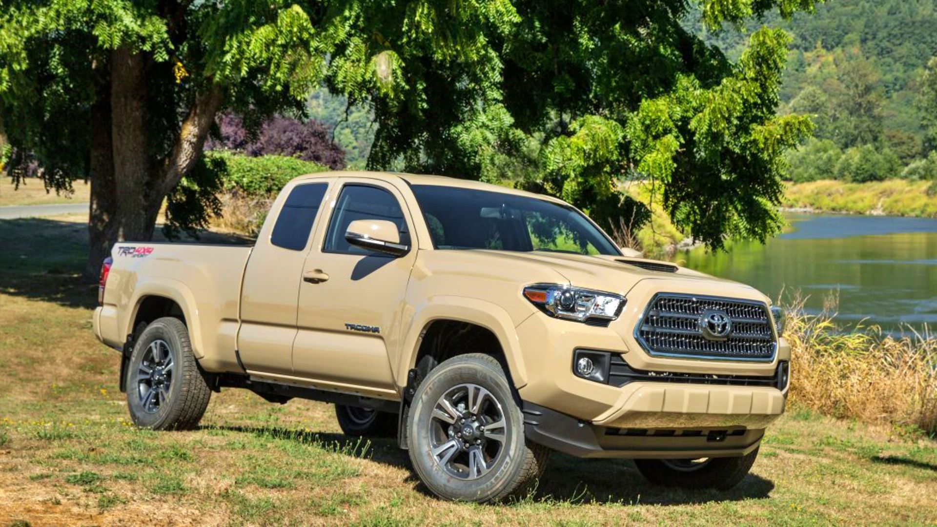Beige Toyota Tacoma TRD Sport