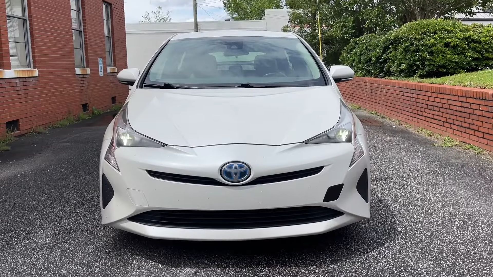 White Toyota Prius