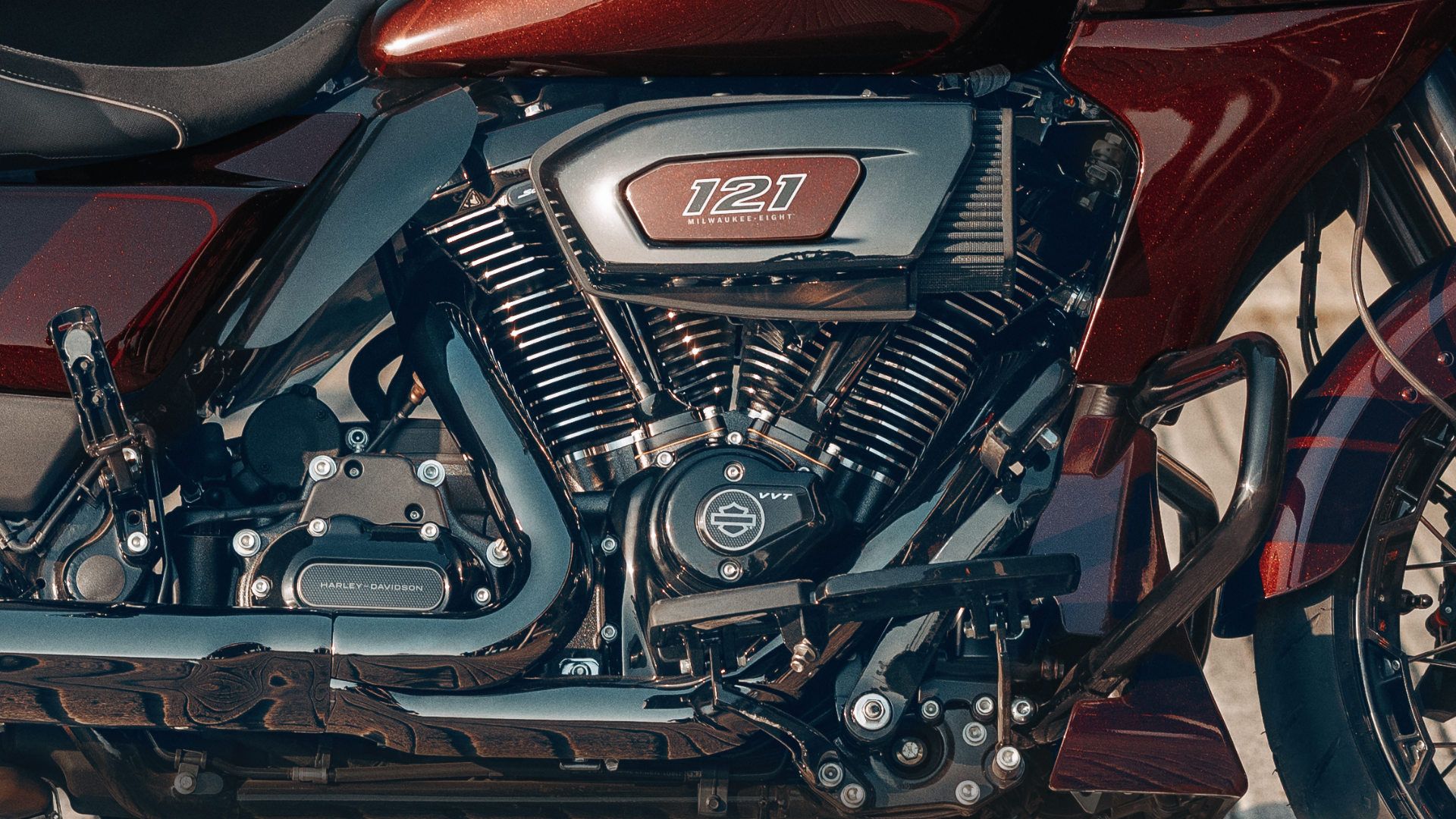2024 Harley-Davidson CVO Road Glide engine close-up detail