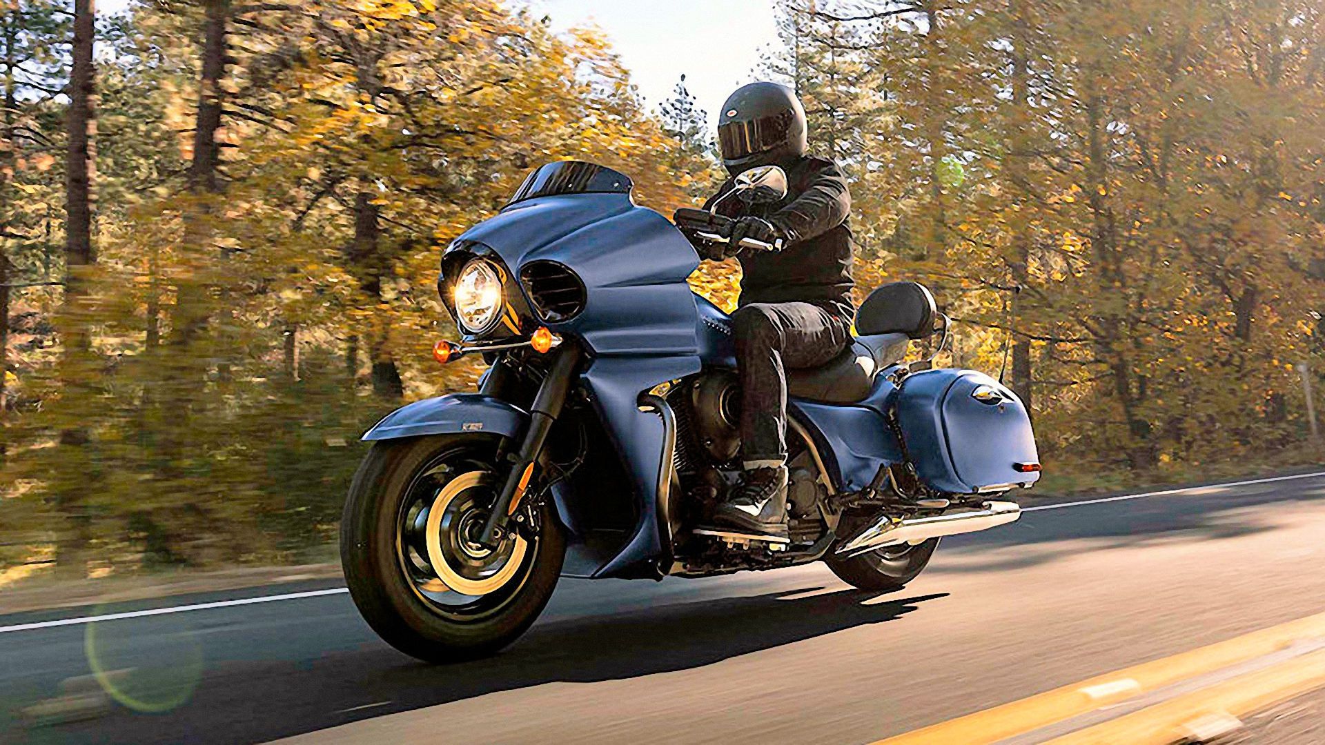 2024 Kawasaki Vulcan 1700 Vaquero cruising on the road