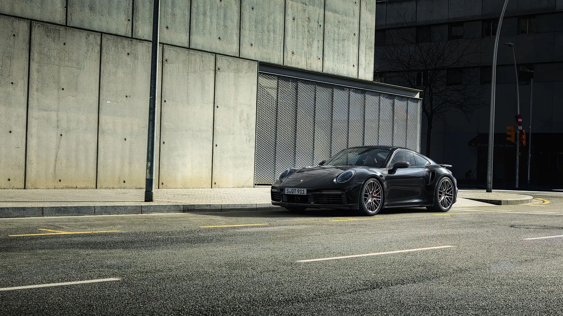 A Black 2024 Porsche 911 Turbo S 