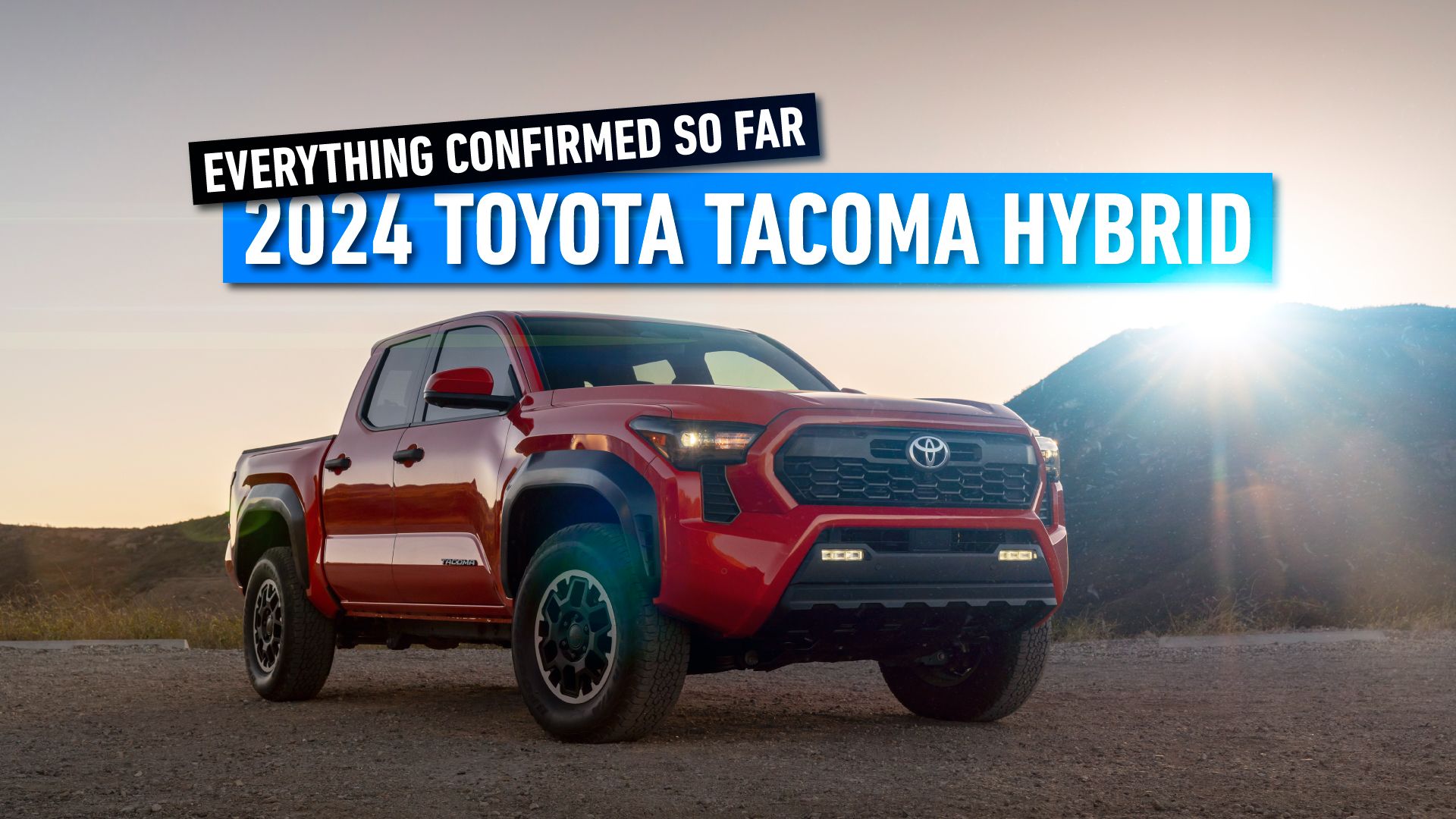 Red 2024 Toyota Tacoma Hybrid