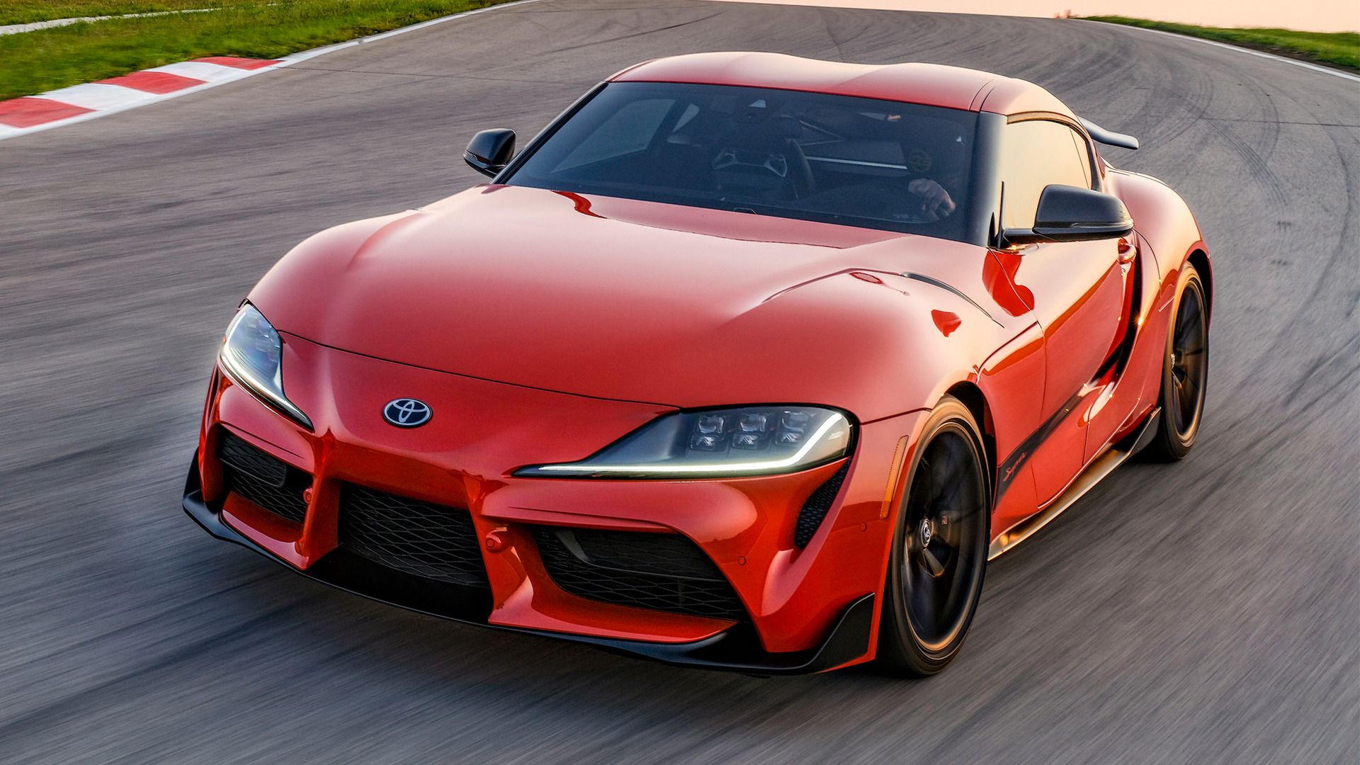 2024 Toyota GR Supra 45th Anniversary Edition front 3/4 action shot