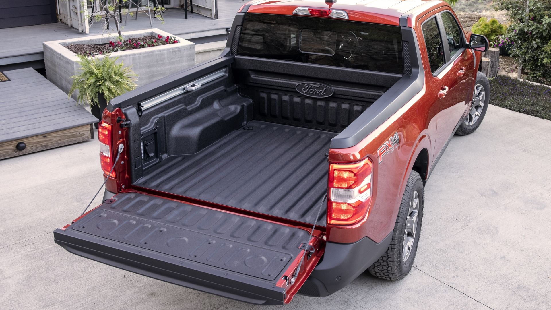Foto da caçamba do caminhão do Ford Maverick 2024