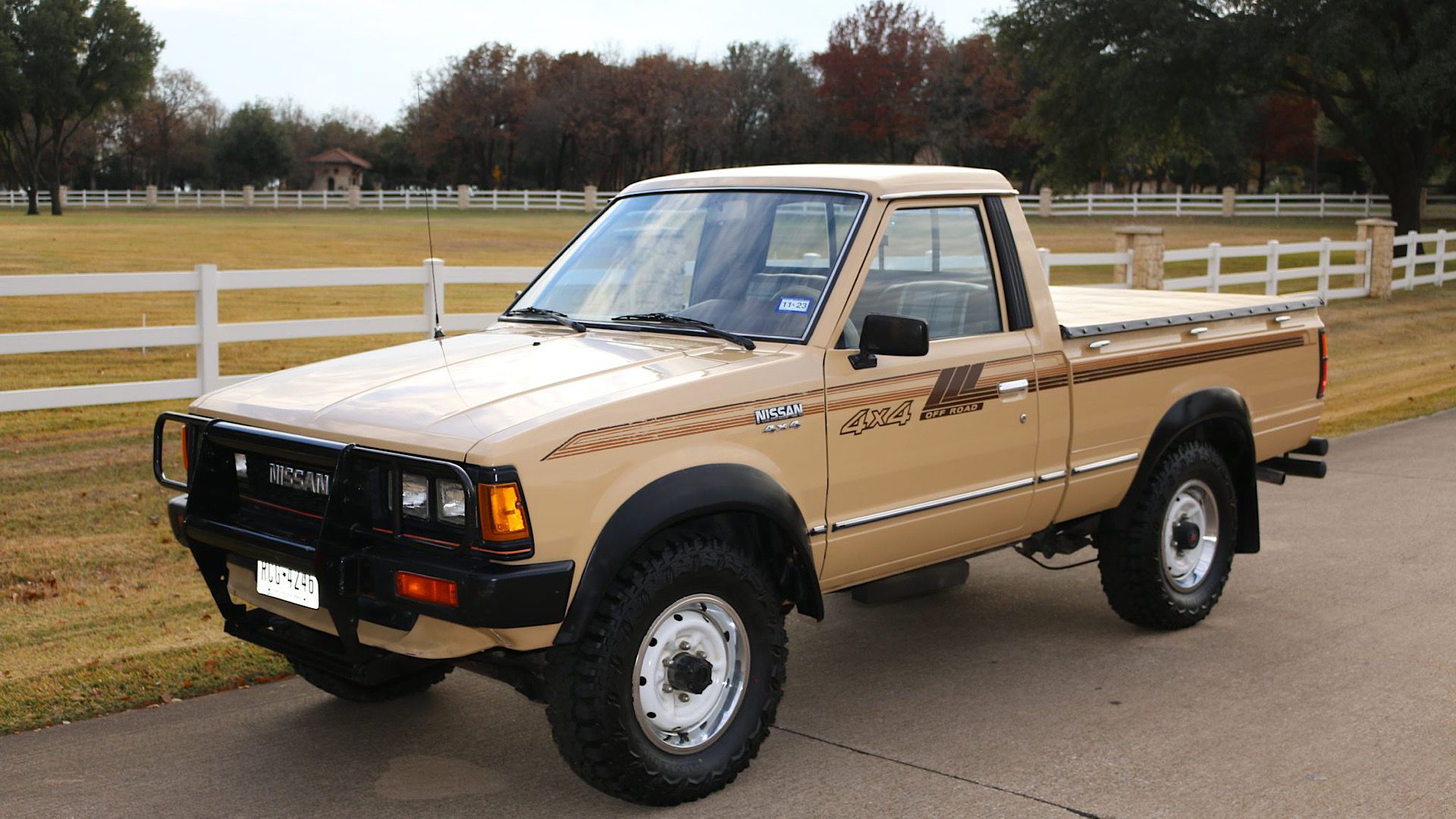 1984 Nissan Hardbody 720 4x4 in sand Posing on country road