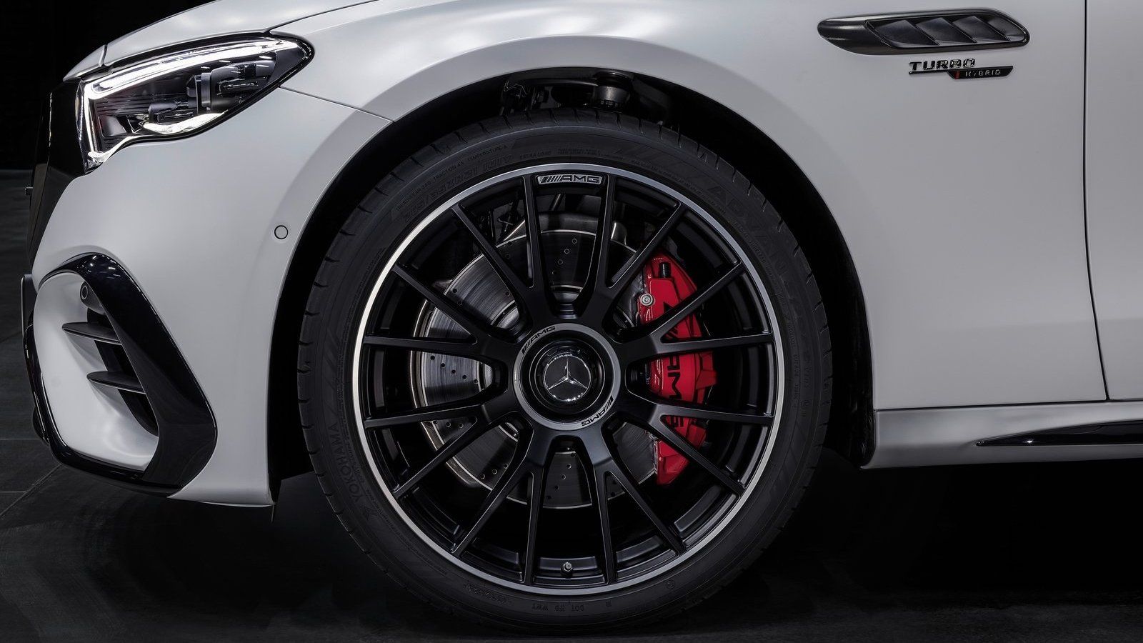 The brakes of a 2024 Mercedes-AMG E53 Hybrid 4Matic+