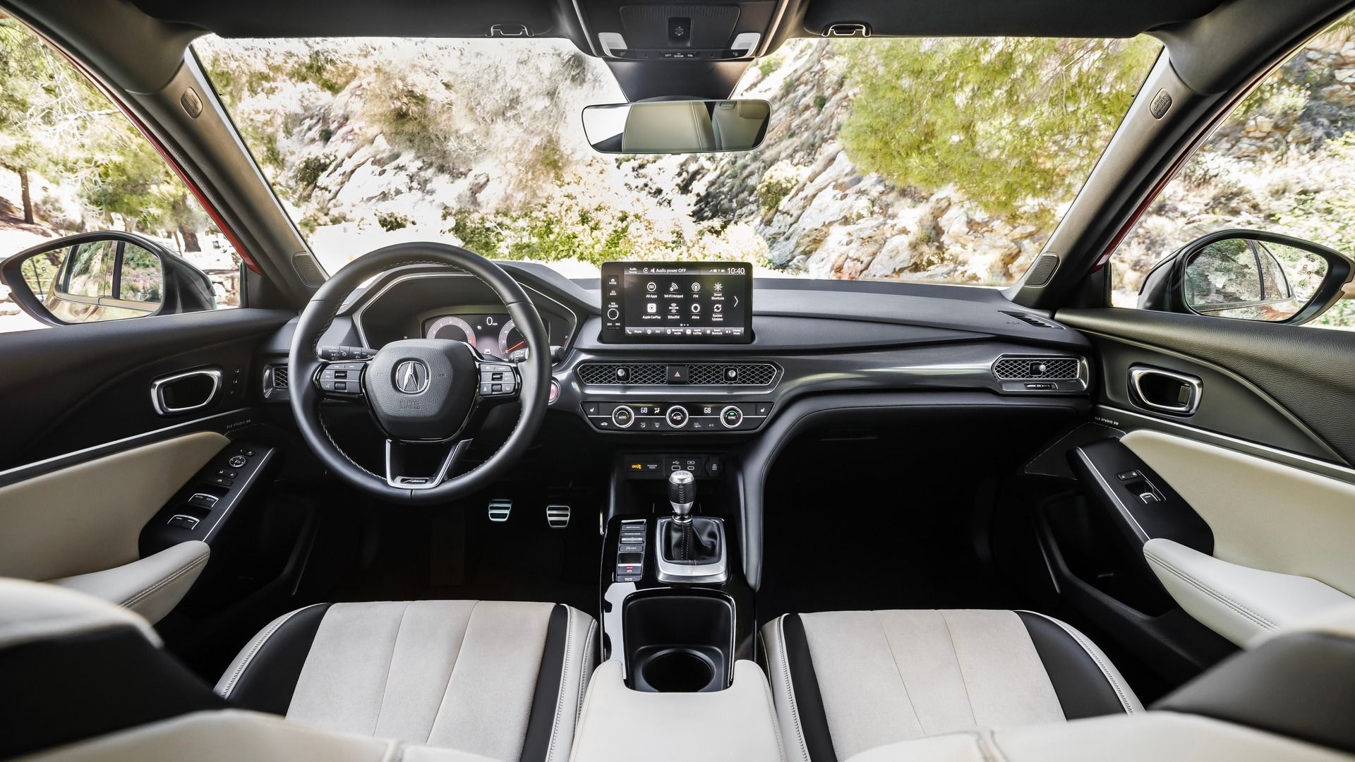 White Leather Interior Of 2023 Acura Integra A-Spec