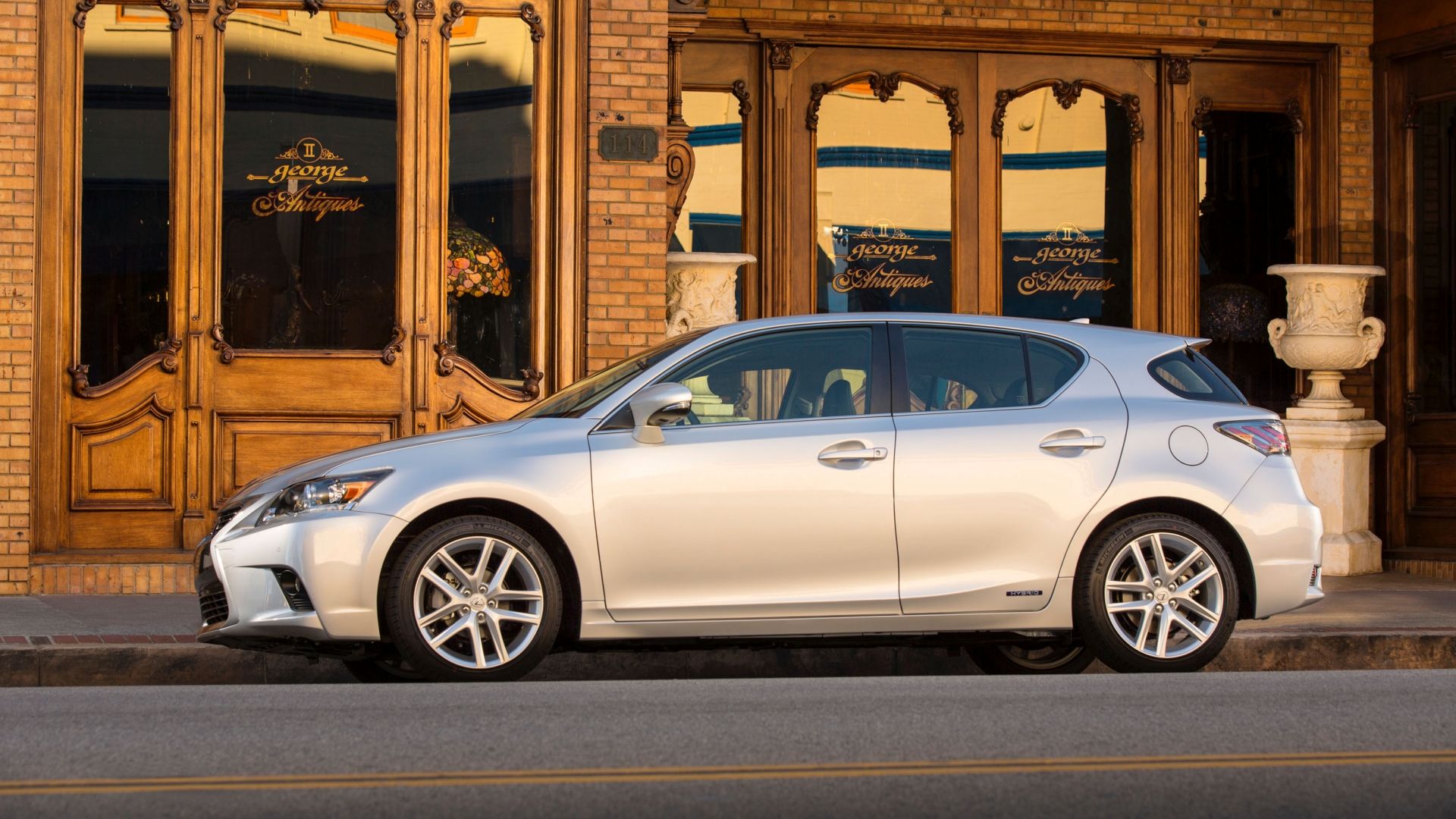 2016 Lexus CT 200h in silver side shot