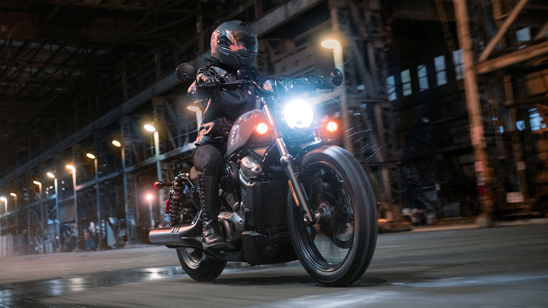 2024 Harley-Davidson Nightster cruising at night