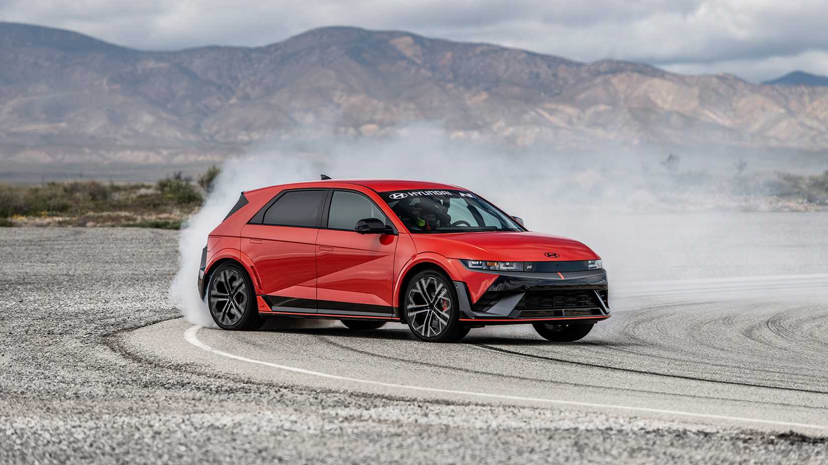 A Red 2024 Hyundai Ioniq 5 N