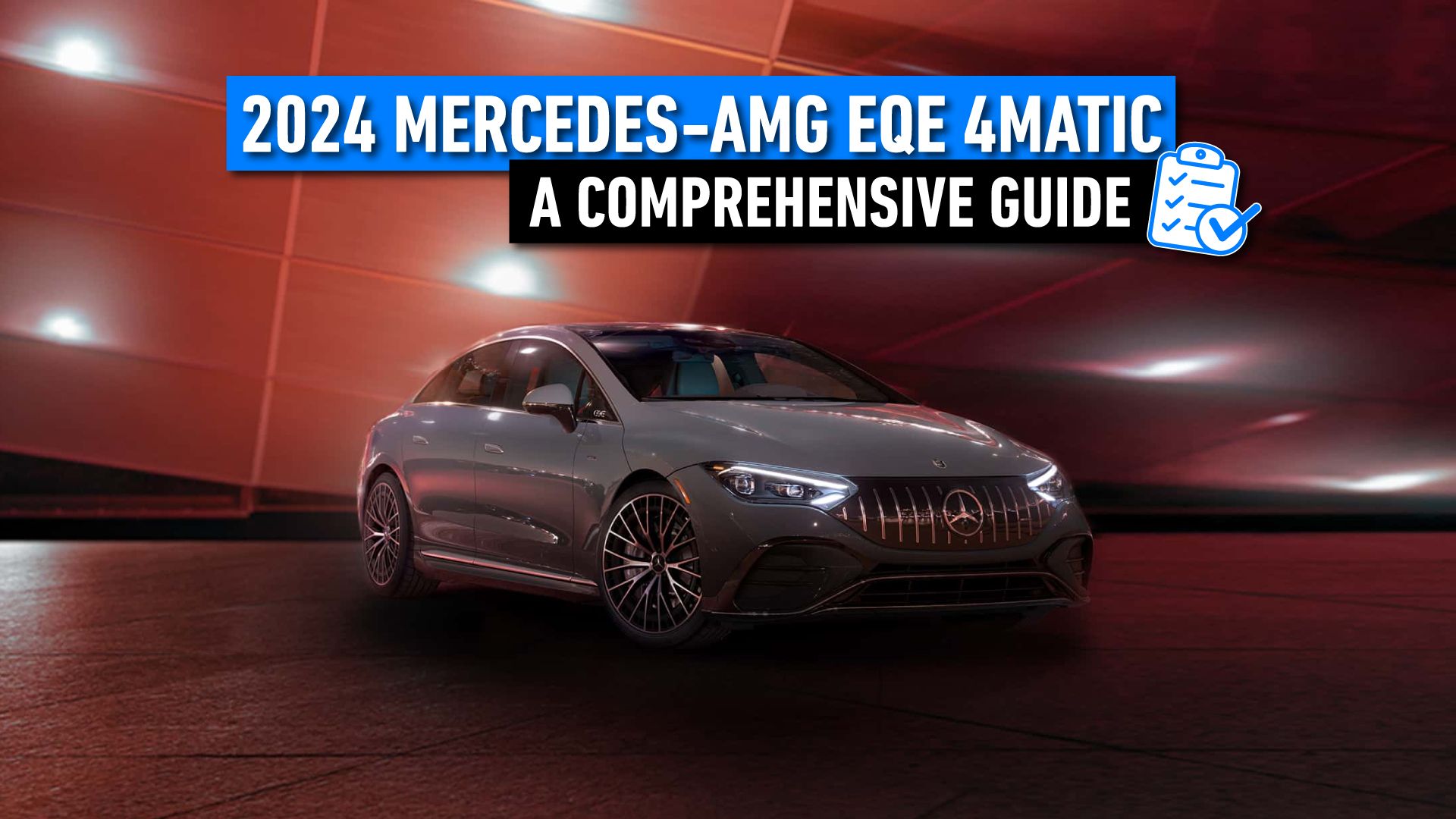 Imagem personalizada criada para a visão geral do modelo Mercedes AMG EQE 2024