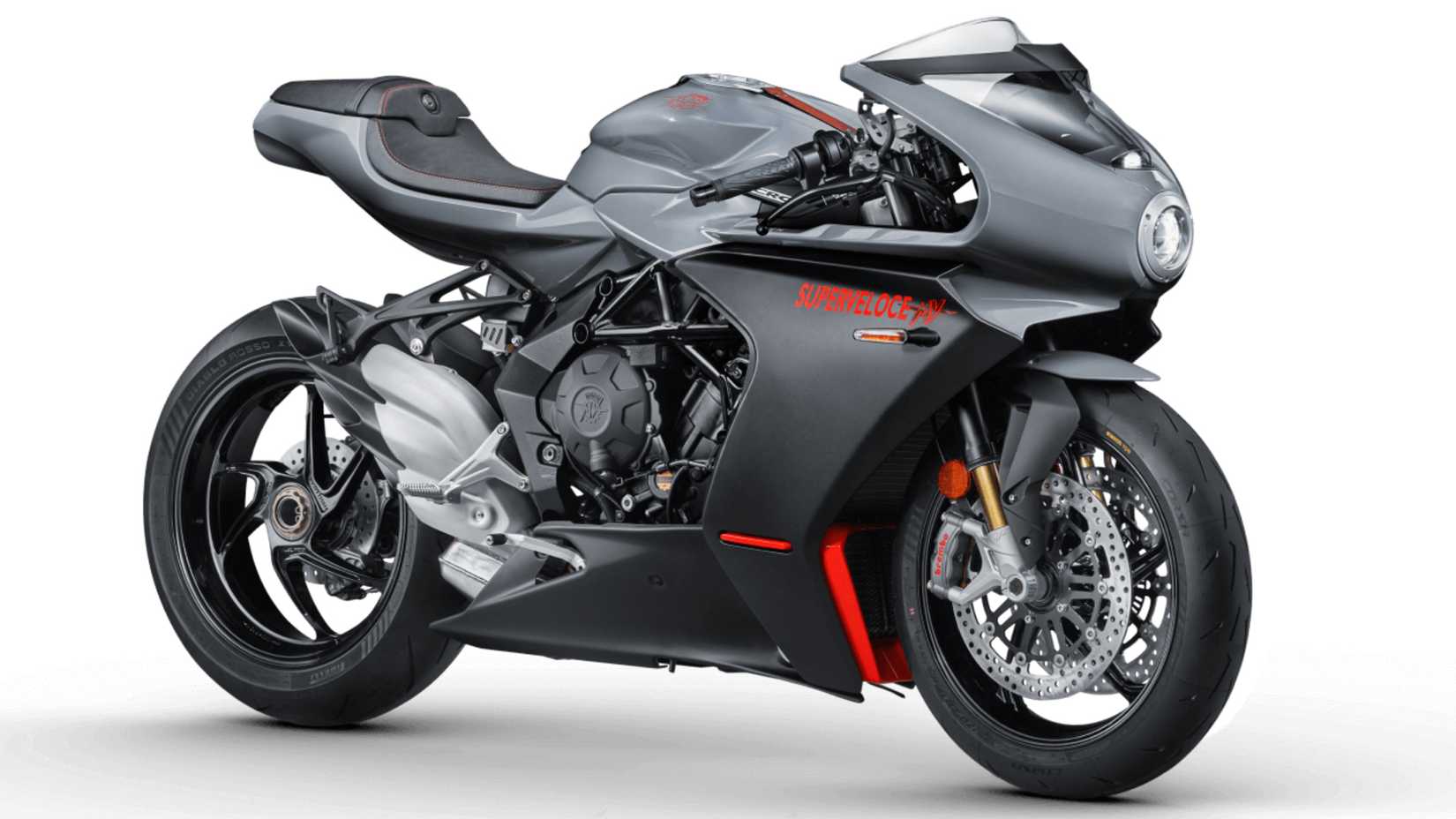2024 MV Agusta Superveloce NARDÒ GREY, MATTE METALLIC CARBON BLACK, AGO RED