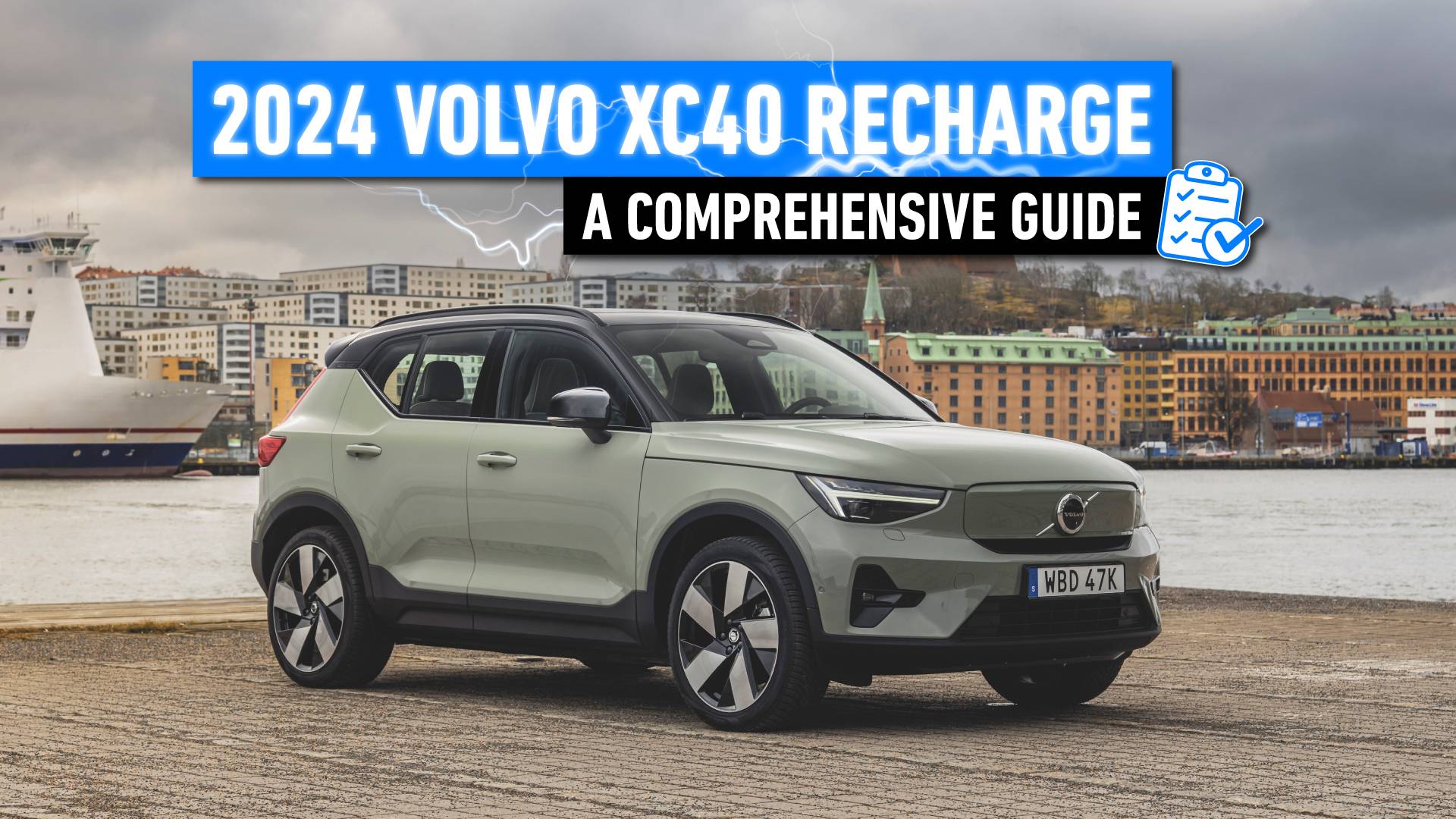 Protections Dossier Siège Voiture Pour Volvo XC40 Recharge | 2 Pièces, Anti-Coup De Pied, Noir - Long