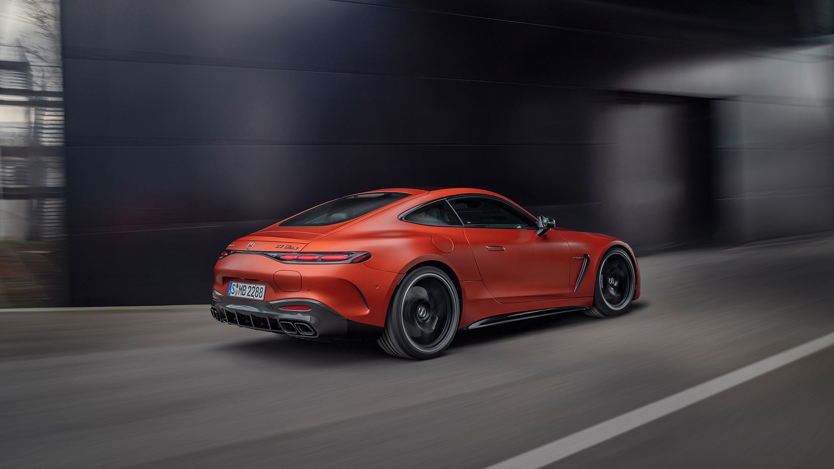 2025 Mercedes-AMG GT 63 S E Performance Driving Rear Side 1 TopSpeed
