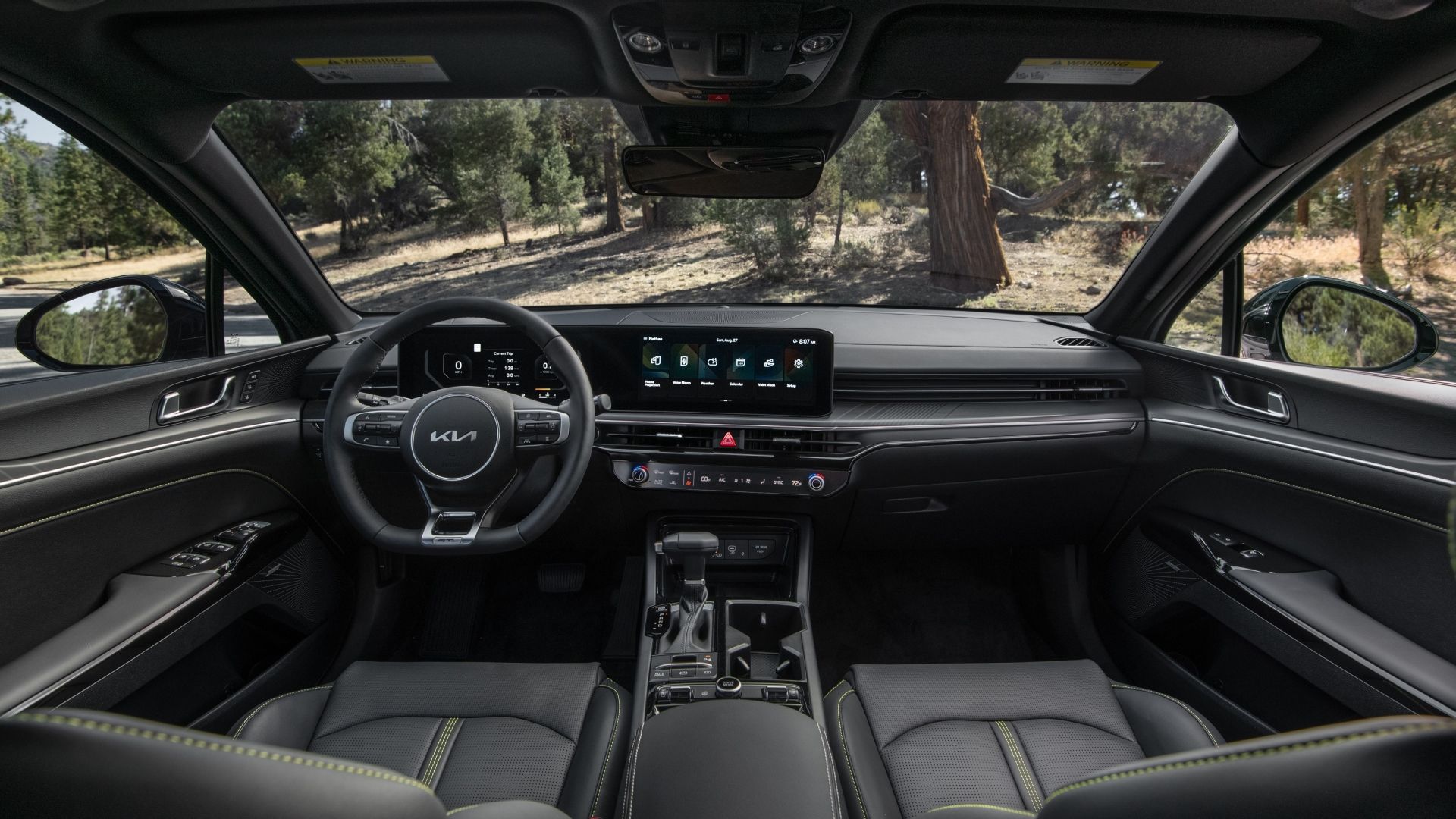Foto do interior do Kia K5 2025